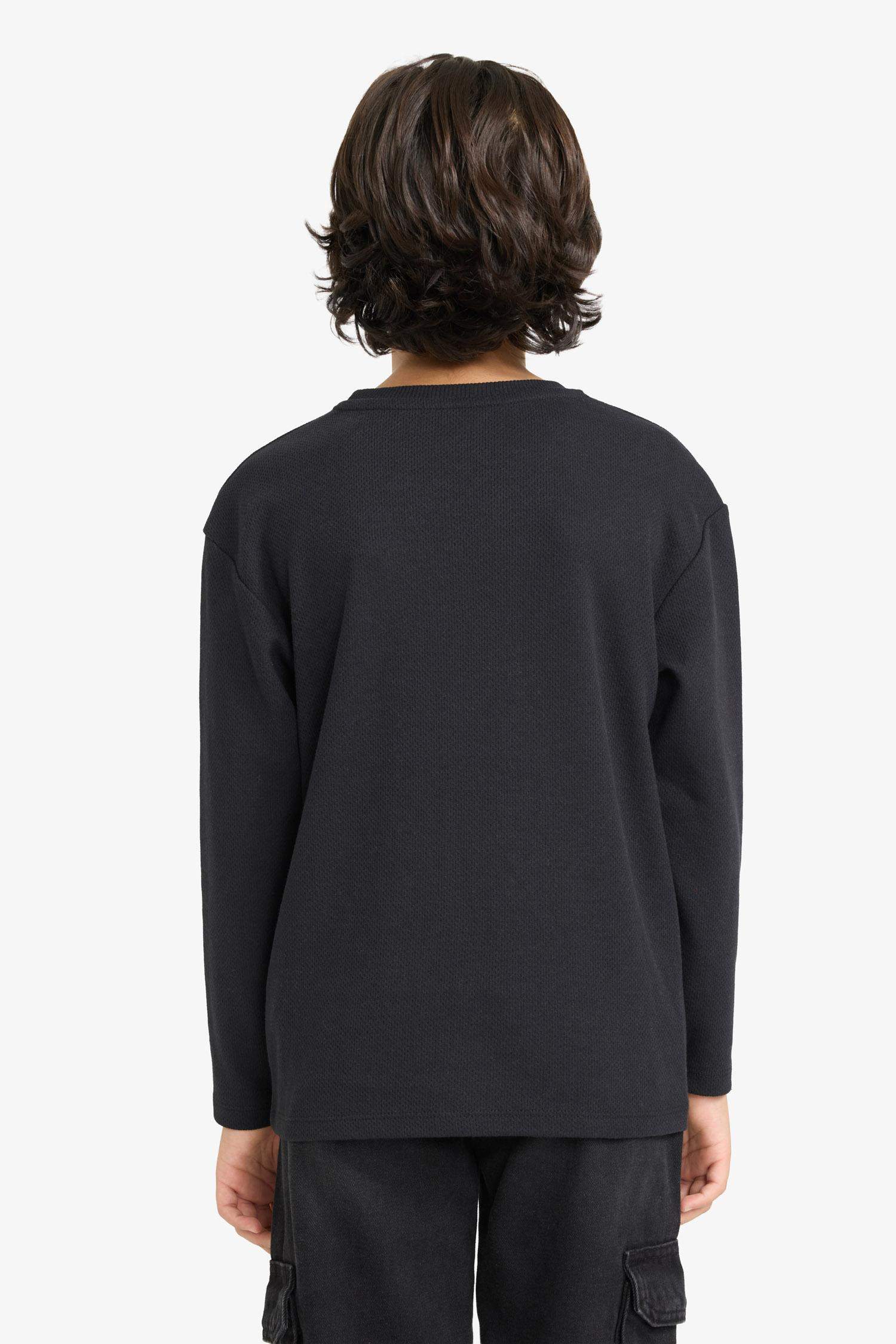 Boy Crew Neck Printed Long Sleeve T-Shirt
