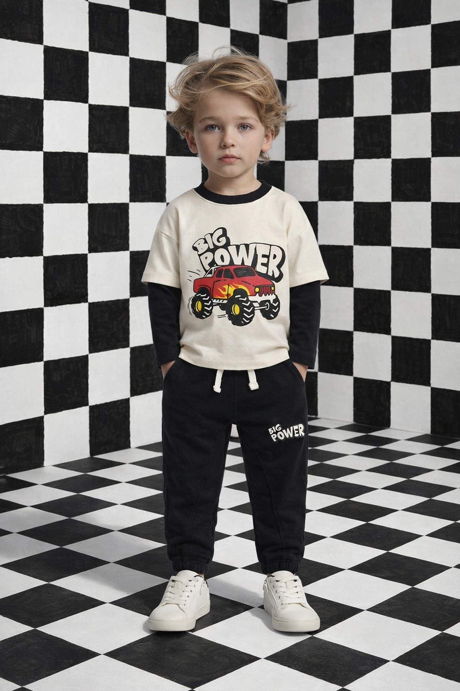 Ұл сәбилерге арналған Cargo Fit суретті спорттық шалбар