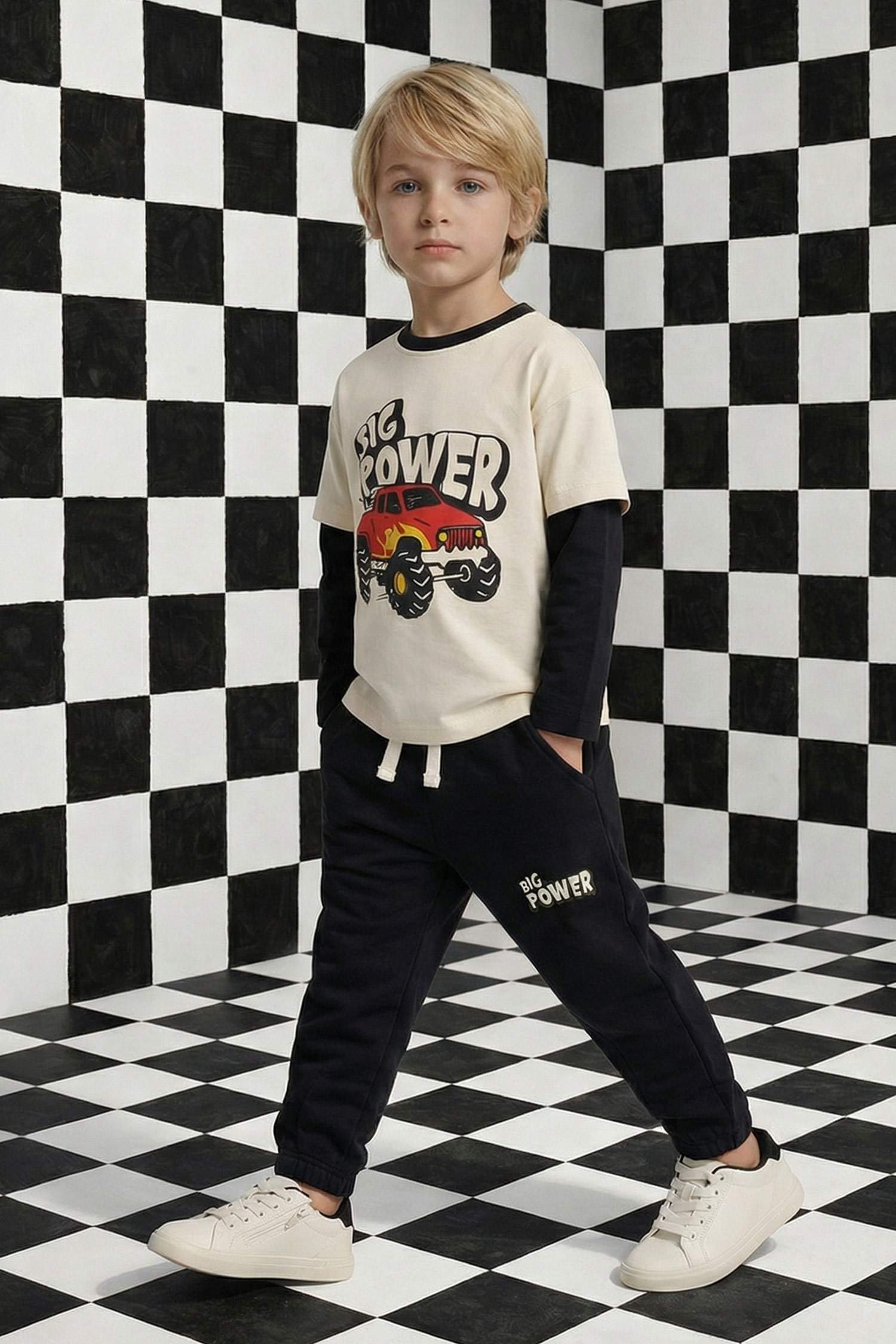 Kargo Fit Baskılı Eşofman Altı Erkek Bebek