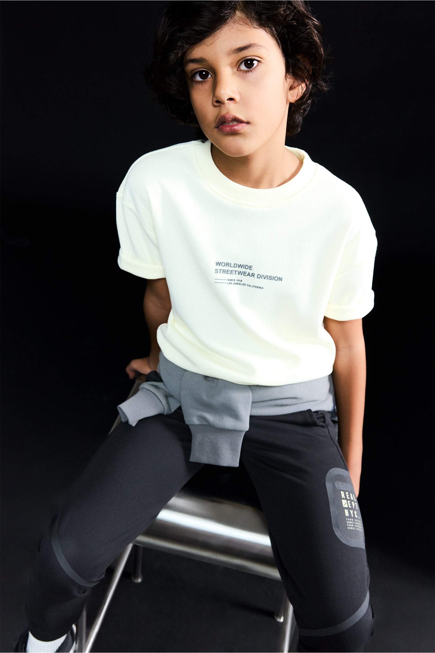 Boy Oversize Fit Crew Neck Printed T-Shirt