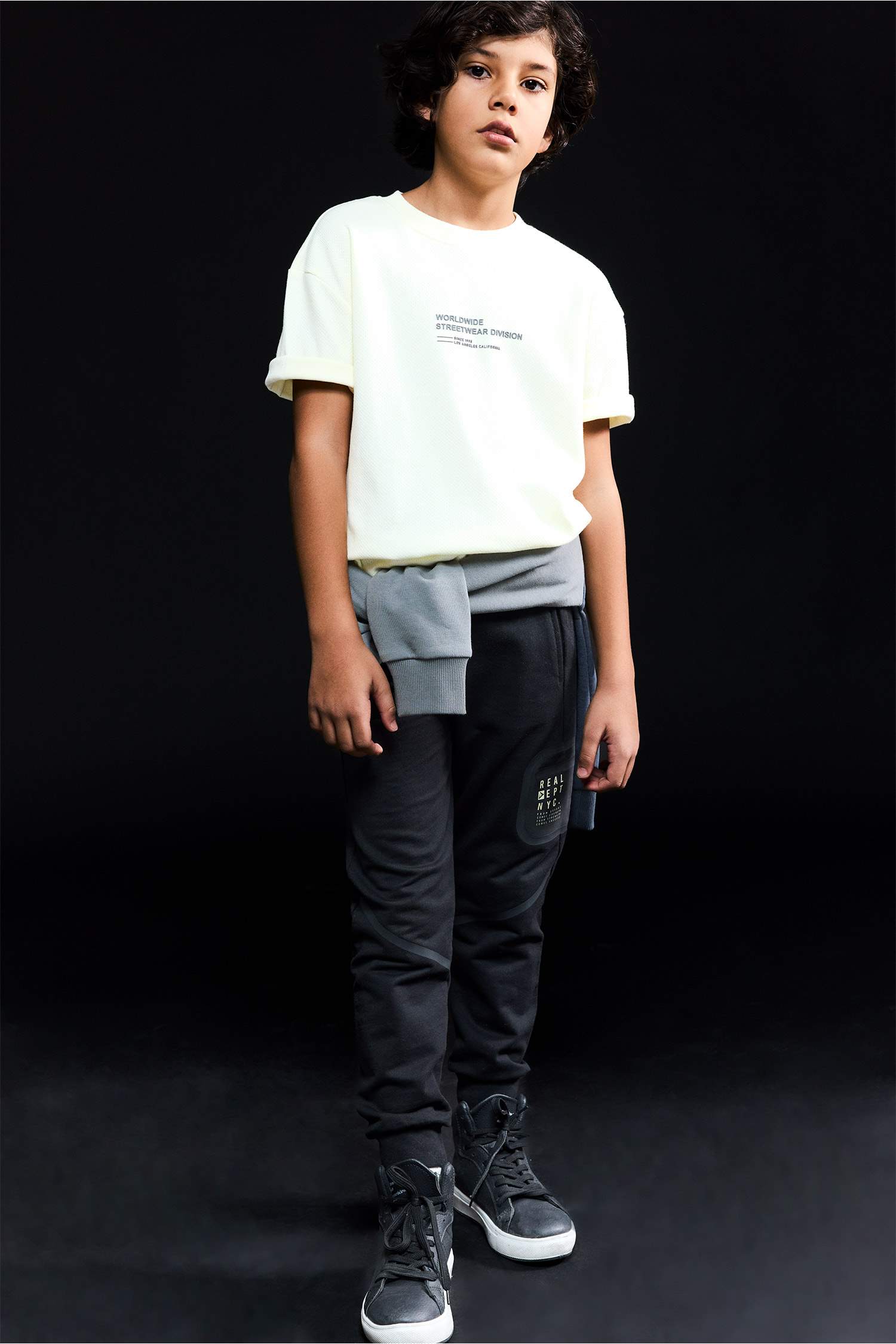 Boy Oversize Fit Crew Neck Printed T-Shirt