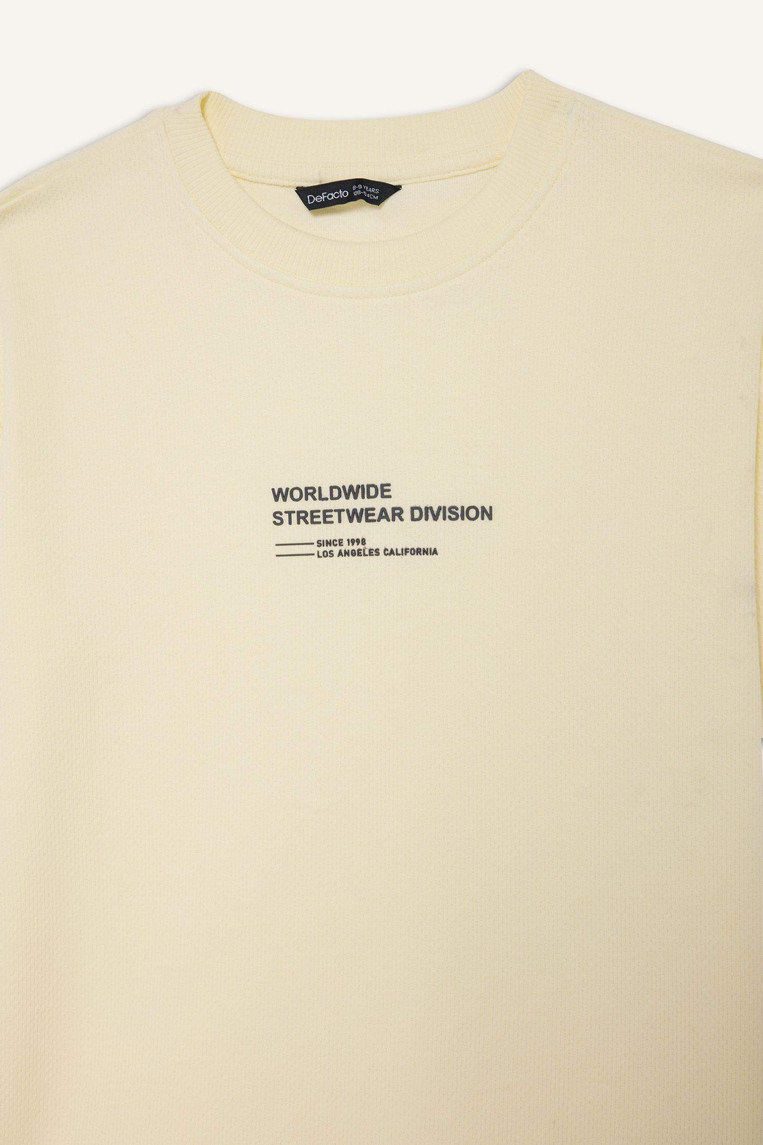 Boy Oversize Fit Crew Neck Printed T-Shirt