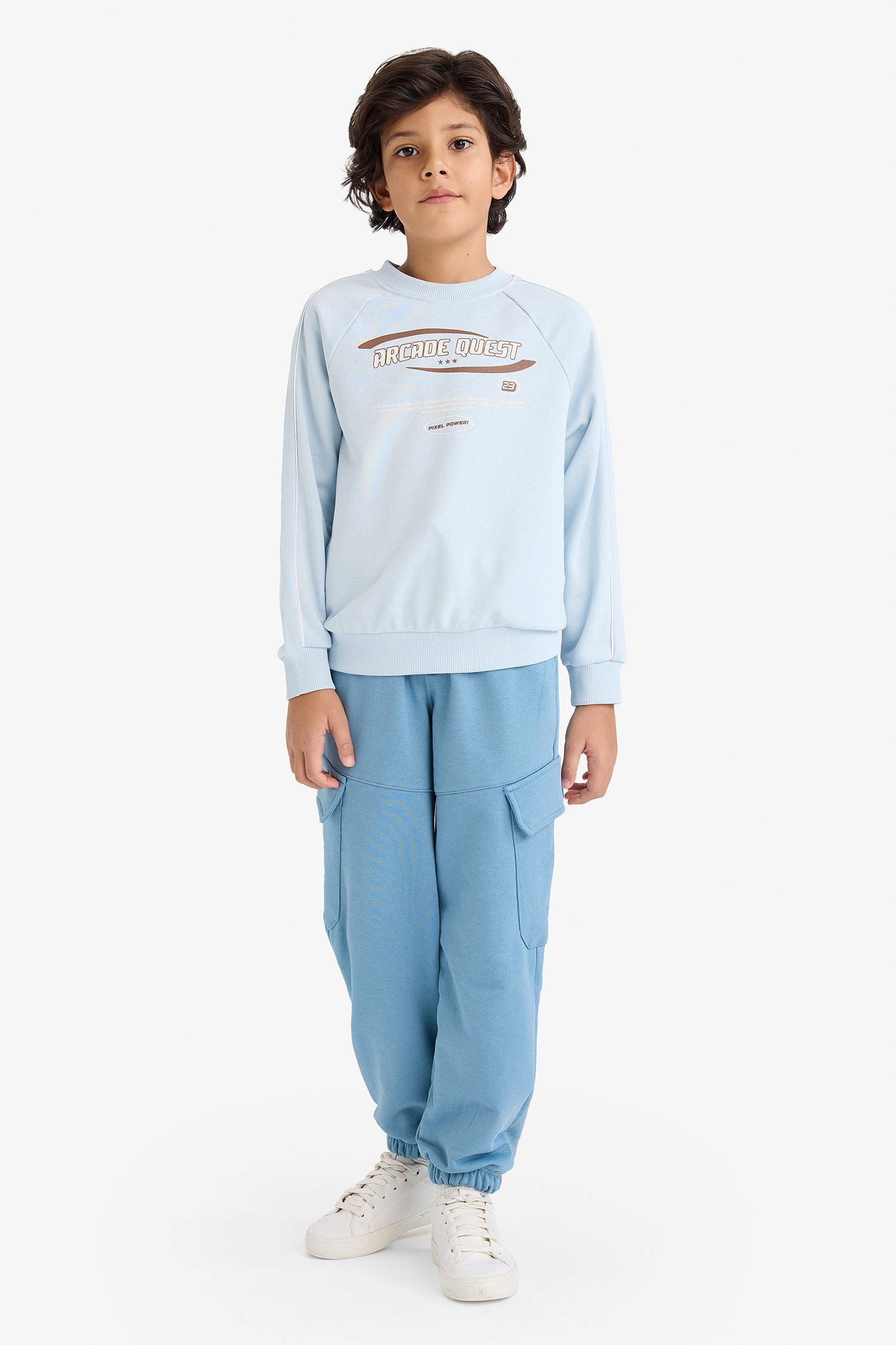 Erkek Çocuk Beli Lastikli Kargo Cepli Jogger Eşofman Altı