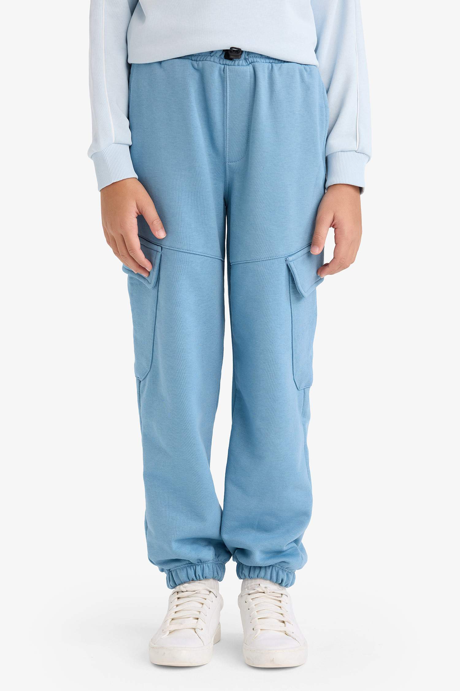 Erkek Çocuk Beli Lastikli Kargo Cepli Jogger Eşofman Altı