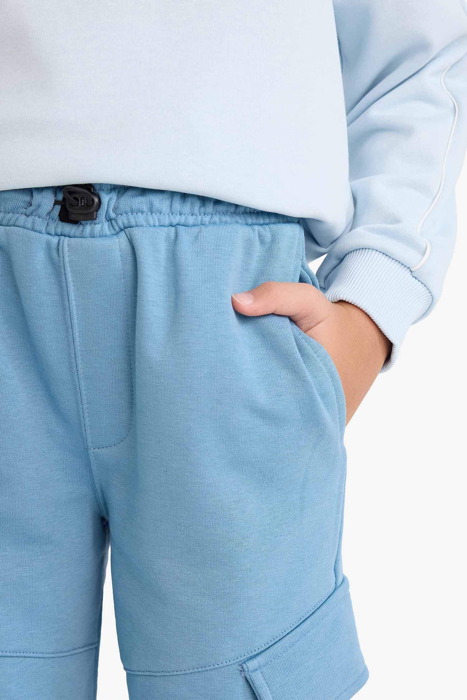 Erkek Çocuk Beli Lastikli Kargo Cepli Jogger Eşofman Altı