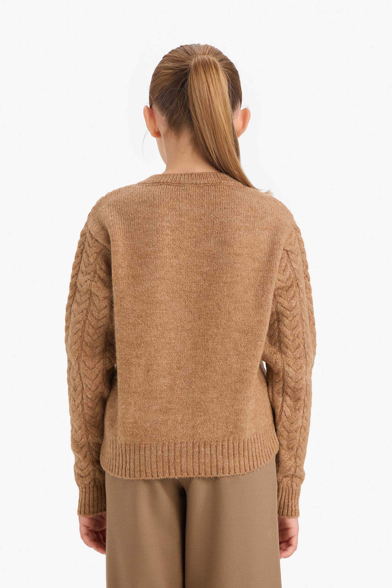 Kız Çocuk Düğmeli Hırka 