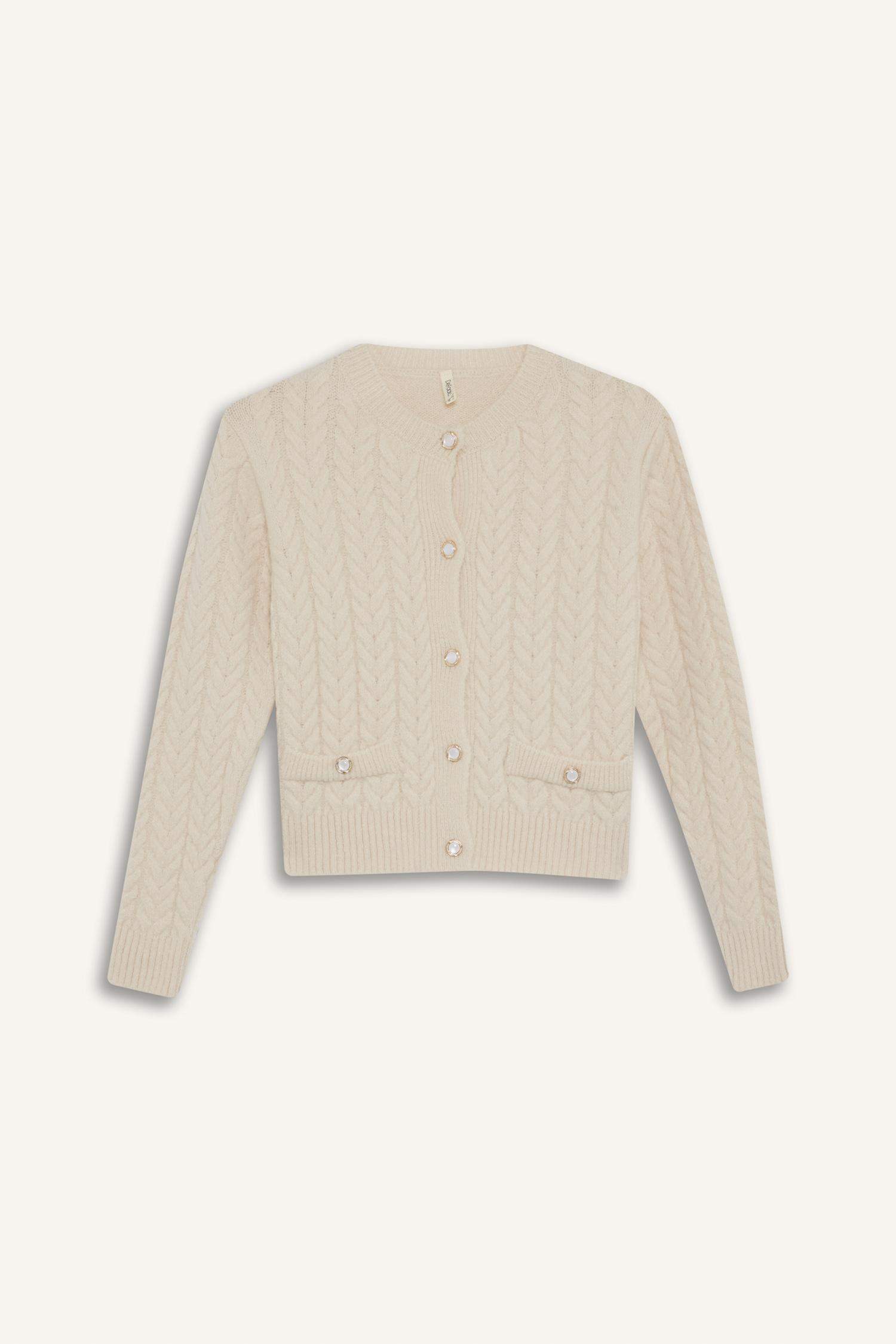 Kız Çocuk Düğmeli Hırka