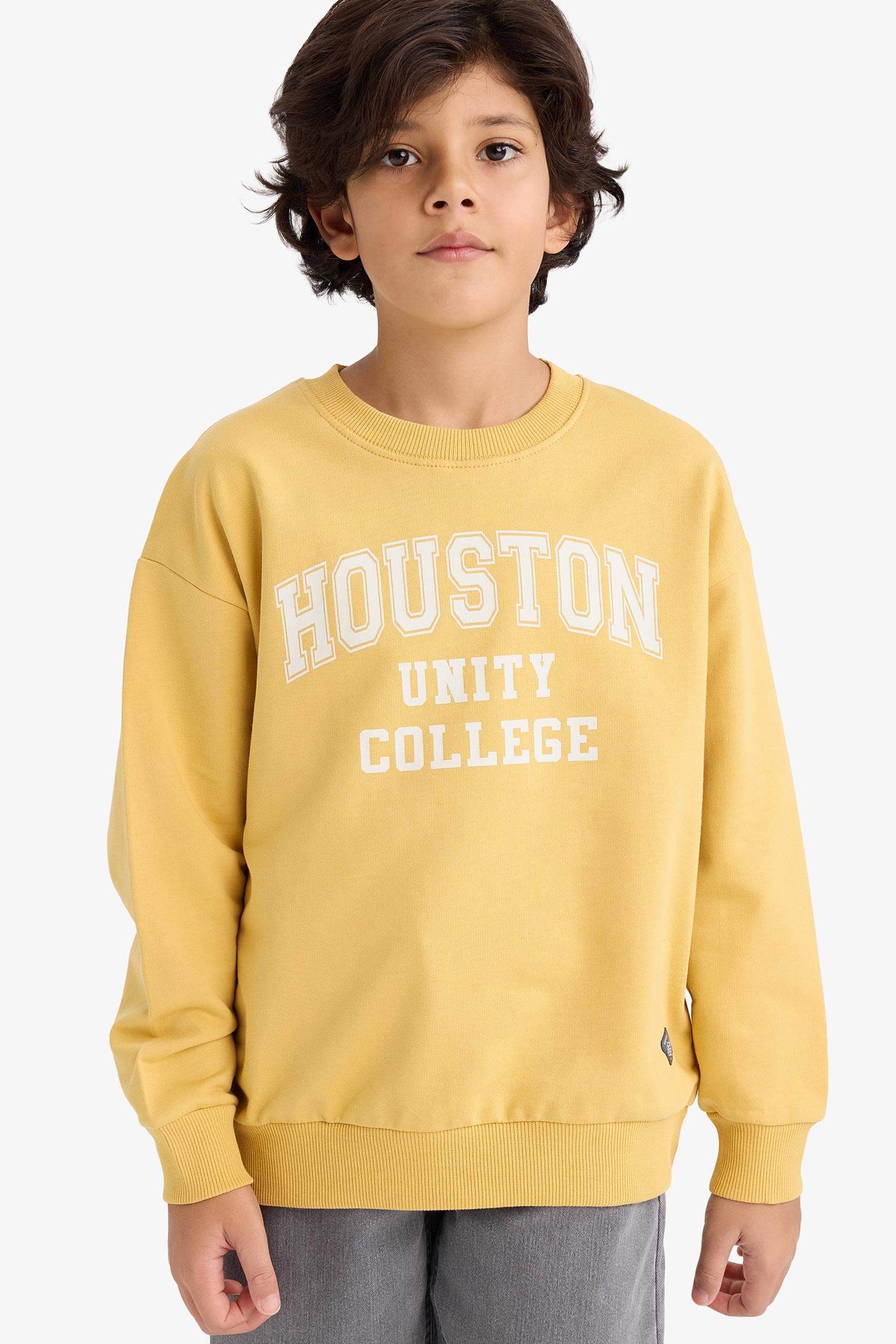 Erkek Çocuk Oversize Geniş Kalıp Baskılı Sweatshirt