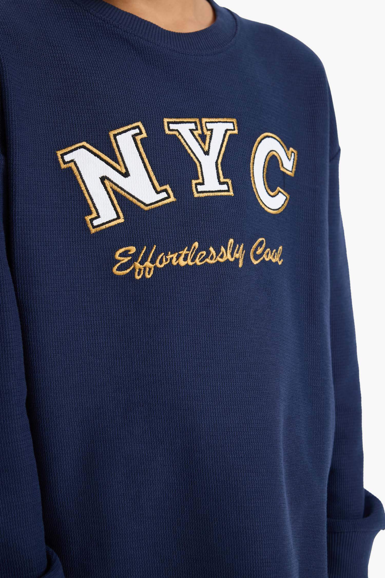 Boy Oversize Fit Printed Long Sleeve T-Shirt