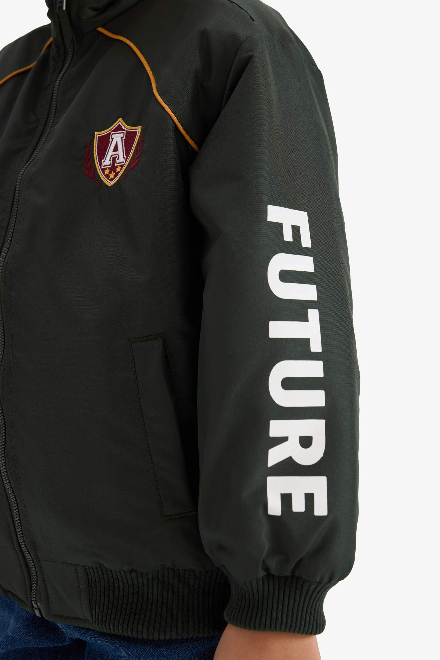 Fermuarlı Tafta Mont Erkek Çocuk