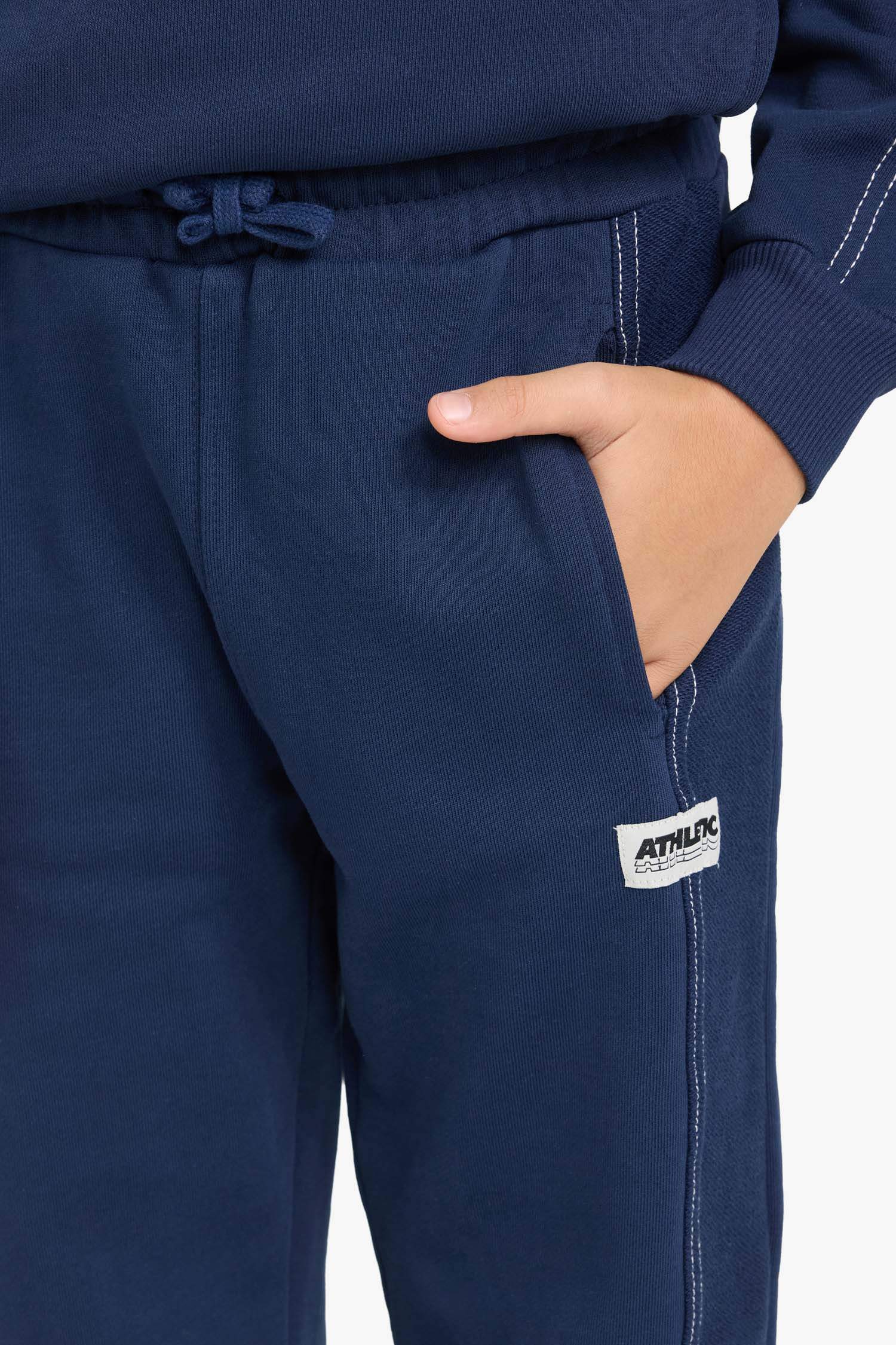 Erkek Çocuk 2'li Takım Kapüşonlu Baskılı Sweatshirt Eşofman Altı