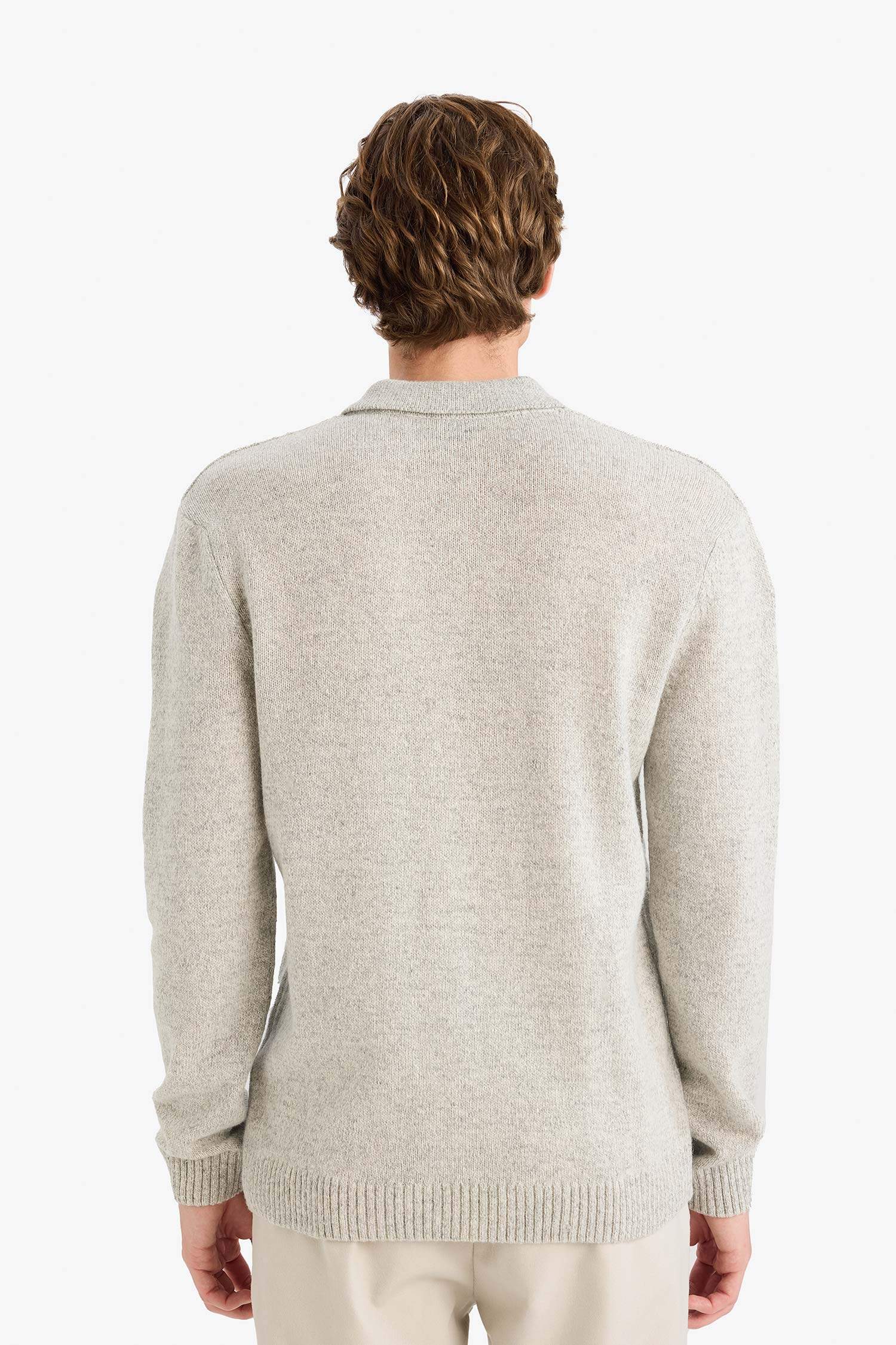 Standart Fit Polo Yaka Triko Kazak