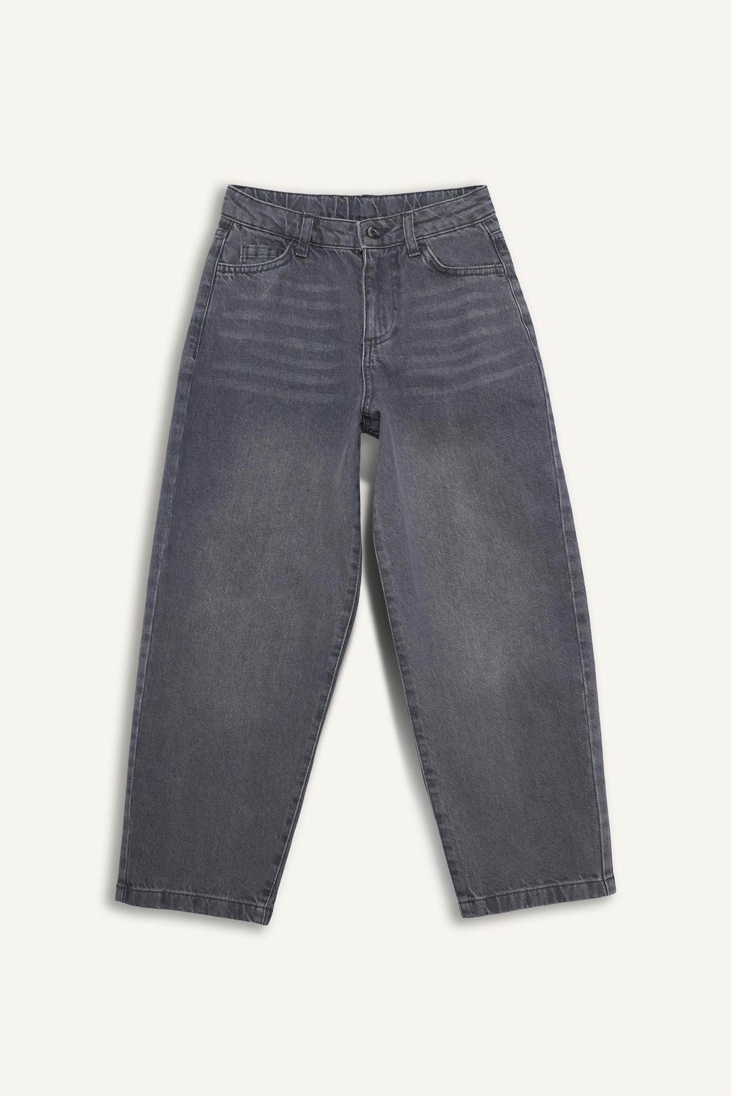 Erkek Çocuk Barrel Fit Düz Paça Jean Pantolon