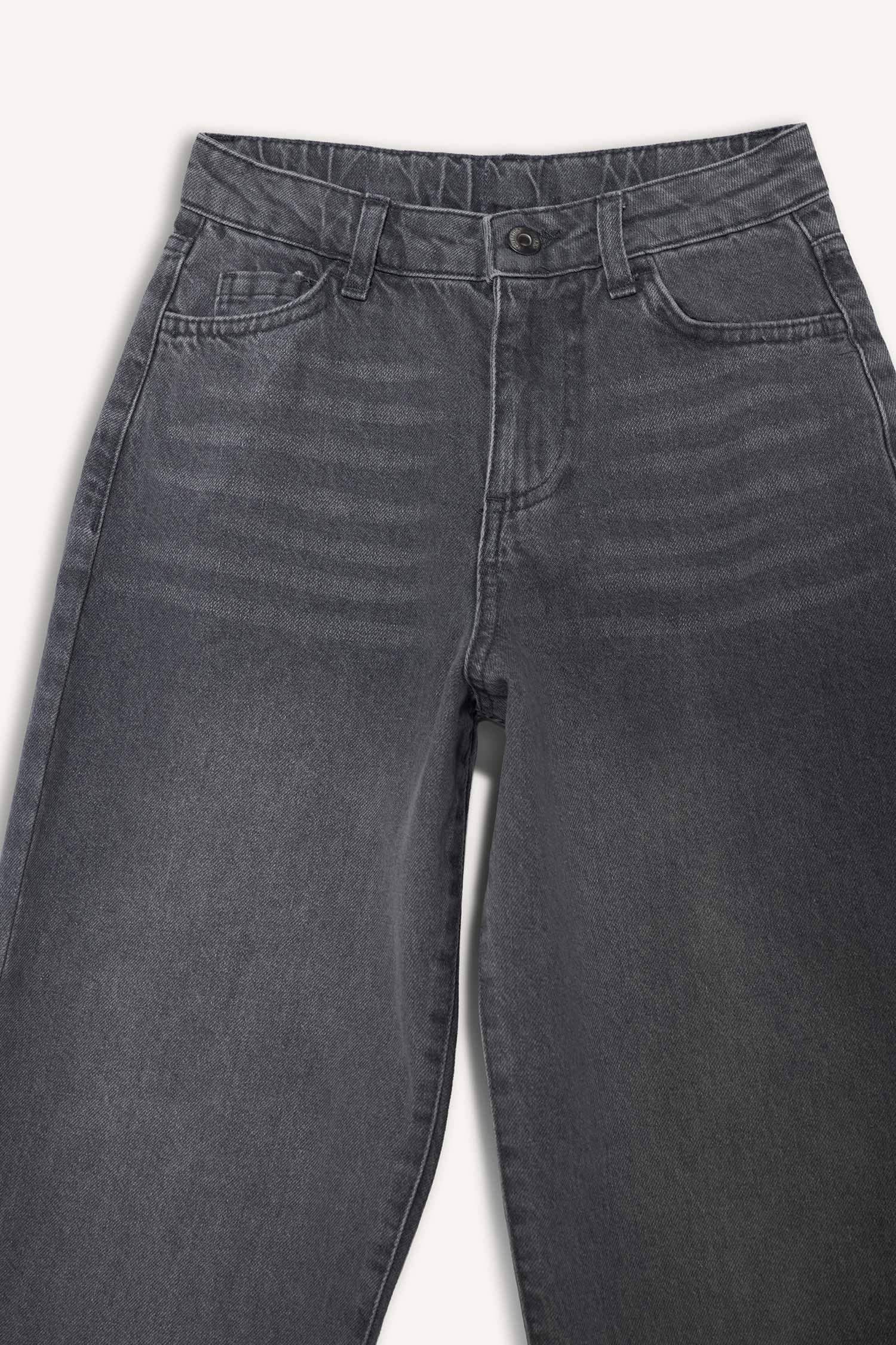 Barrel Fit Düz Paça Jean Pantolon Erkek Çocuk