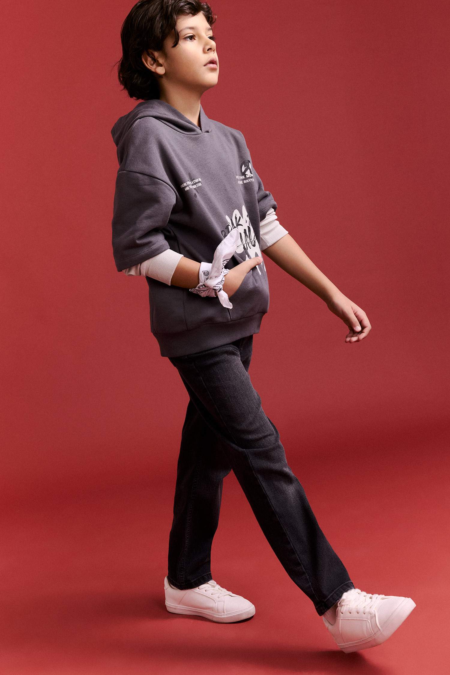 Erkek Çocuk Straight Fit Düz Paça Jean Pantolon