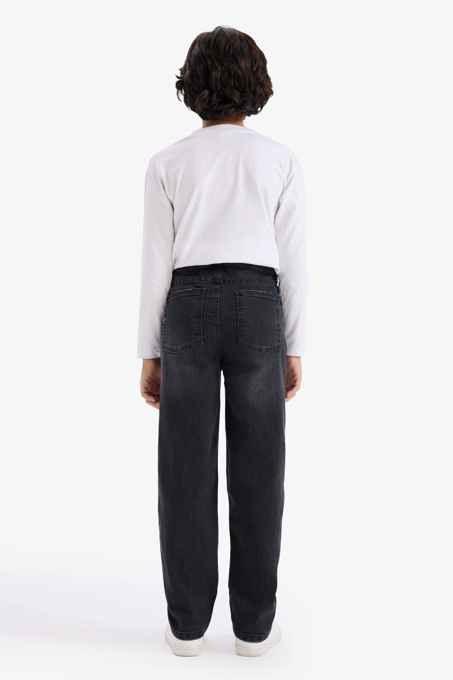 Erkek Çocuk Straight Fit Düz Paça Jean Pantolon