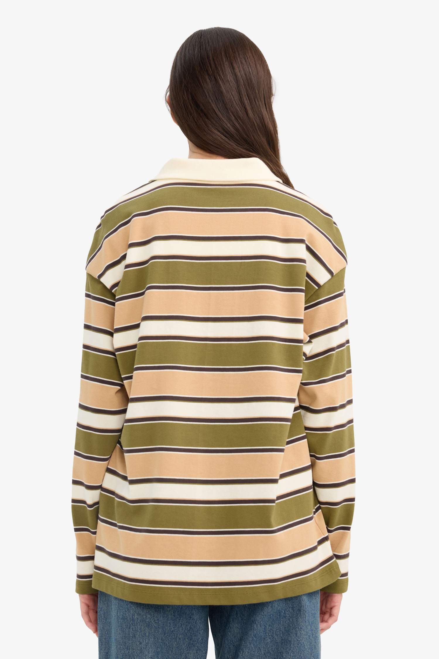 Oversize Geniş Kalıp Polo Yaka Sweatshirt