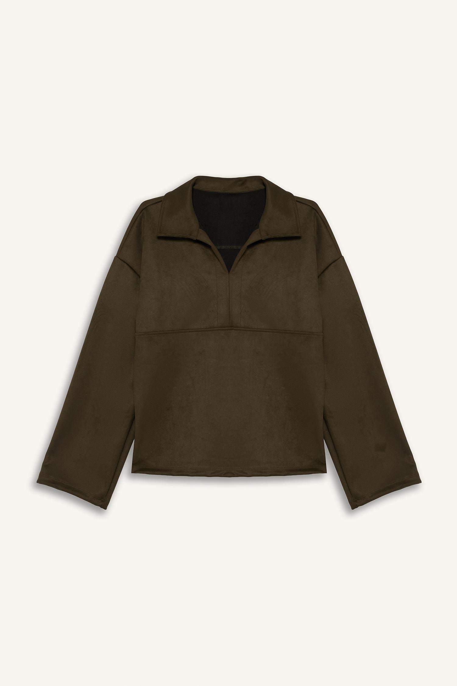 تيشيرت ردن طويل شمواه اوفر سايز بياخة بولو