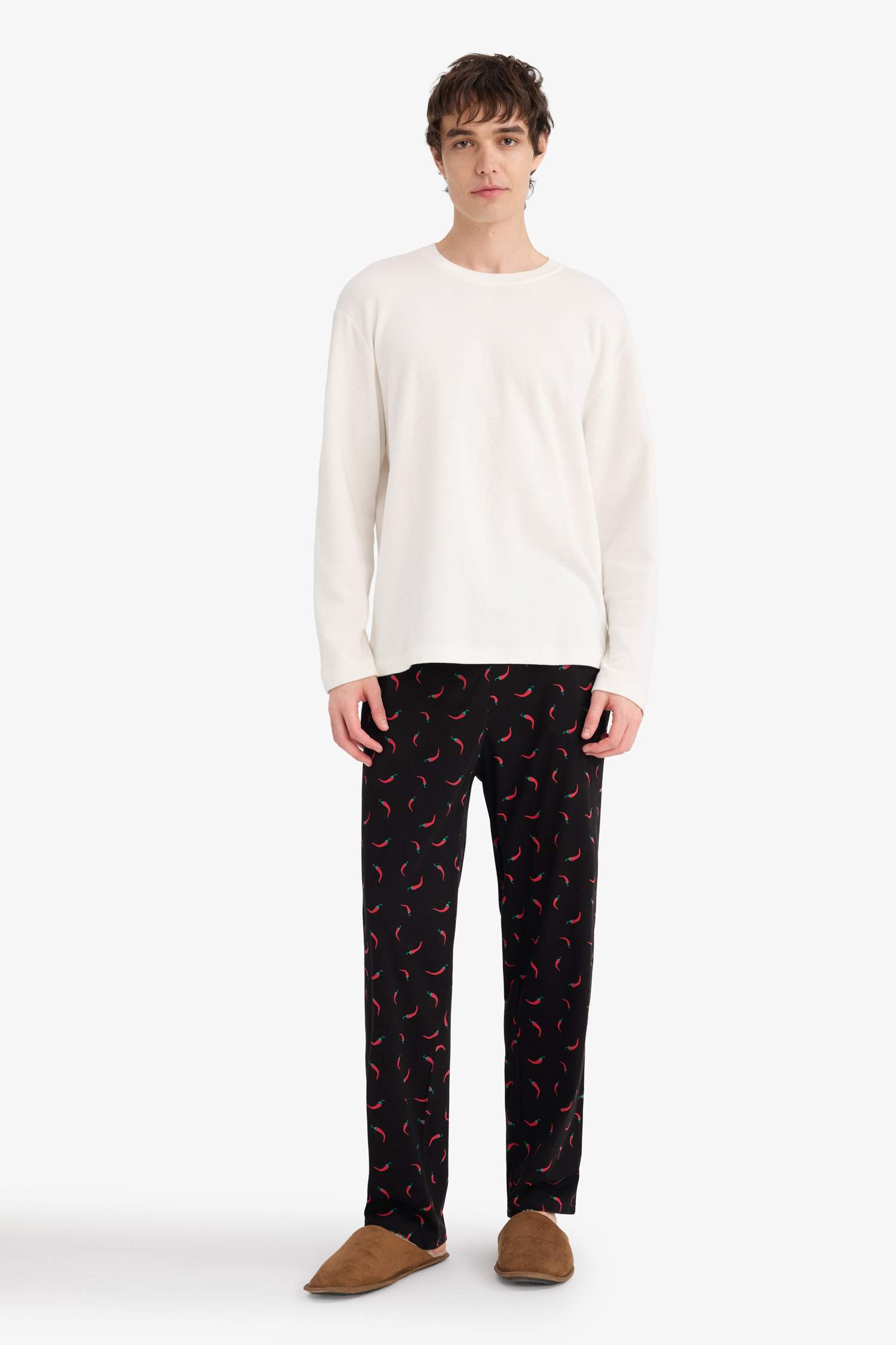 Regular Fit Desenli Pijama Altı