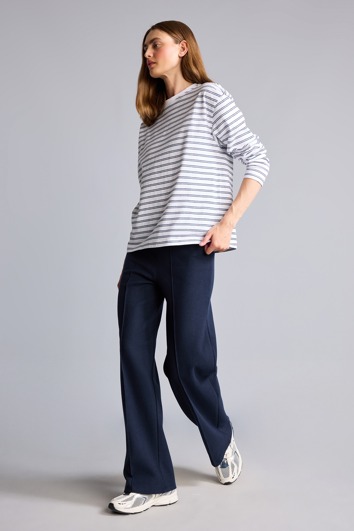 DeFacto Wide Leg Geniş Bol Paça Selanik Pantolon görsel 2