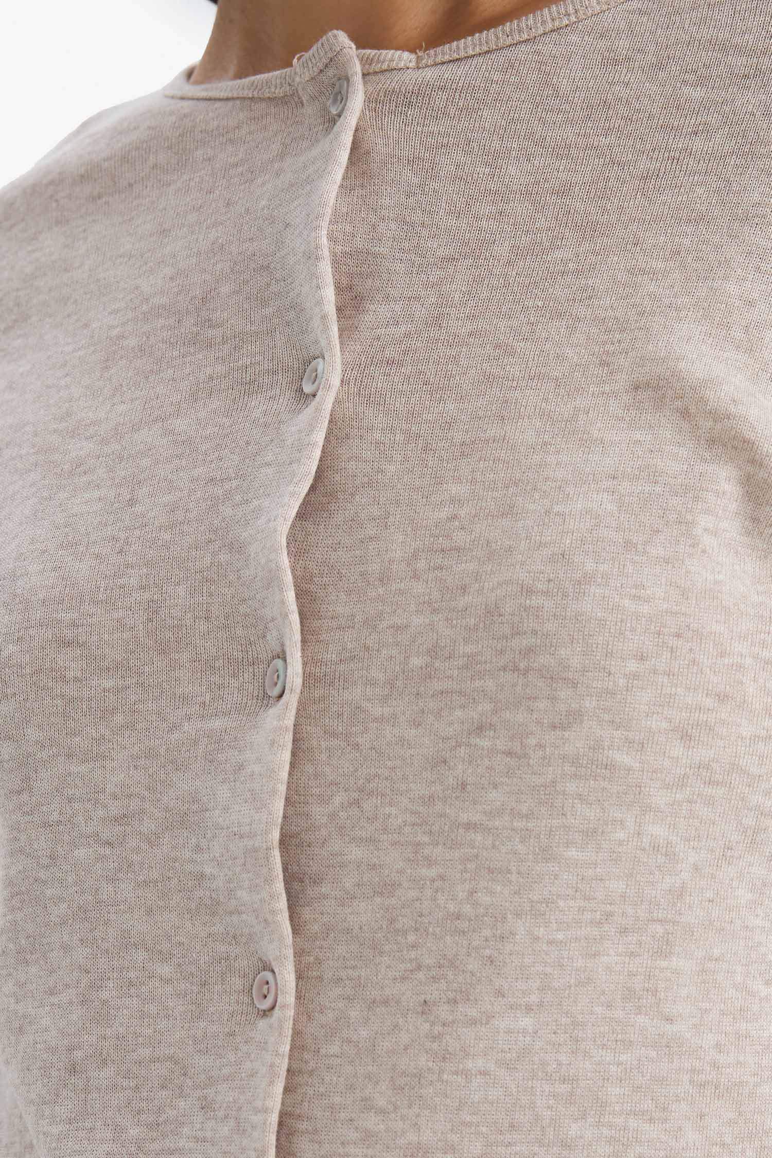 Slim Fit Dar Kesim V Yaka Ribana Uzun Kollu Tişört