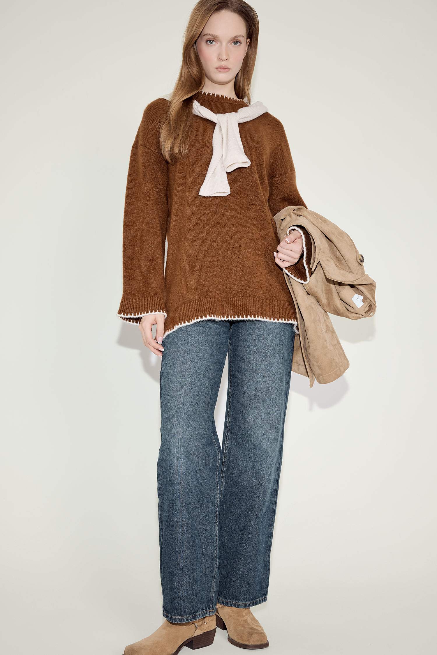 بلوز صوف تريكو قصة عادية