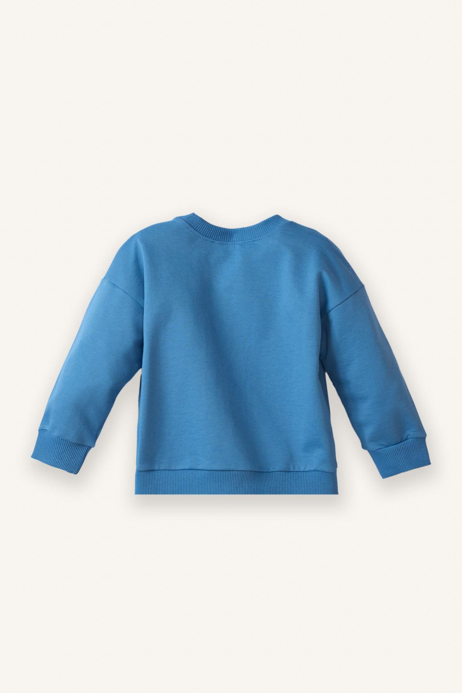 Erkek Bebek Oversize Geniş Kalıp Bisiklet Yaka Baskılı 2'li Sweatshirt