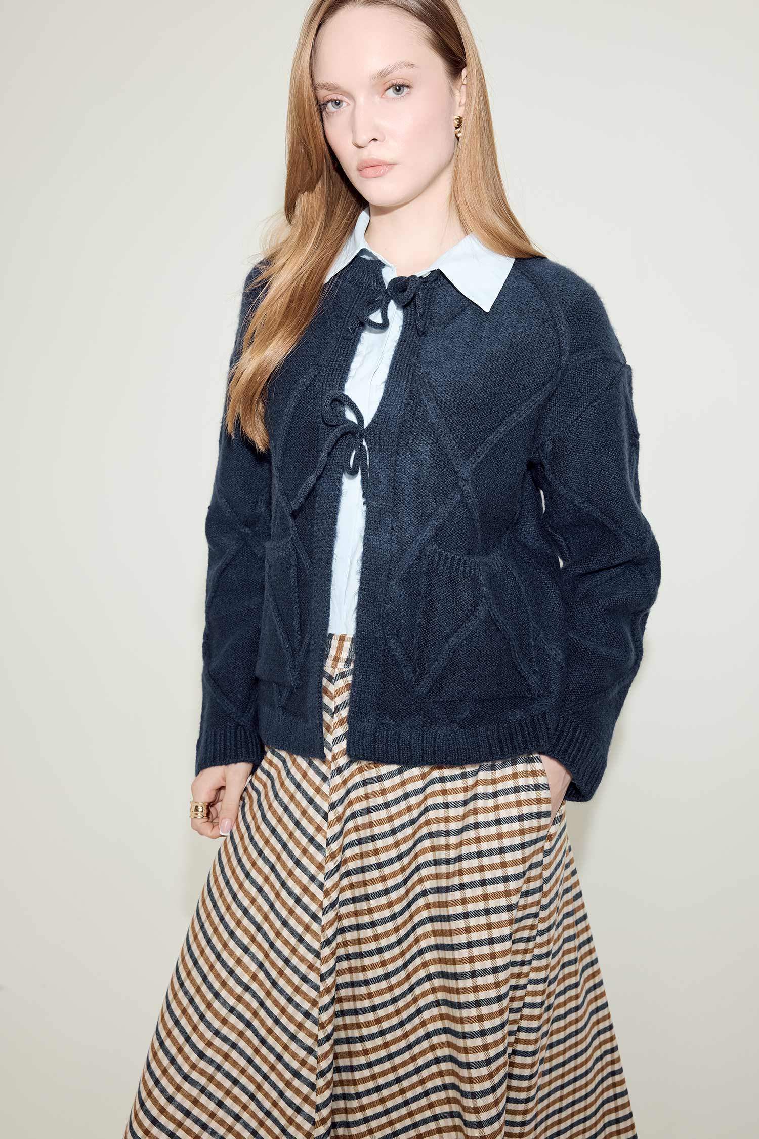 Regular Fit Crew Neck Knitwear Cardigan