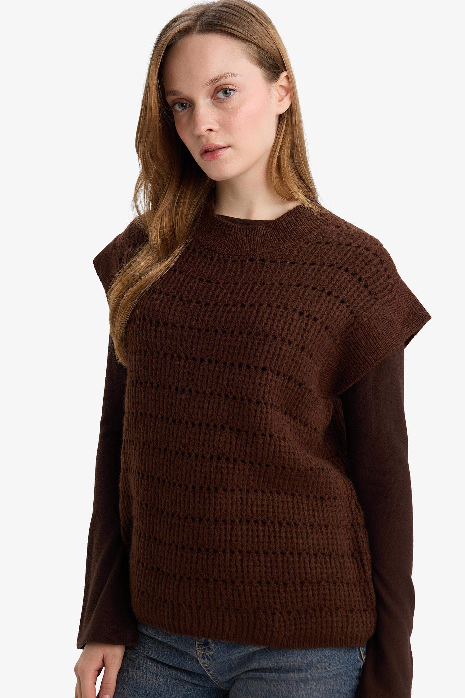 Regular Fit Bisiklet Yaka Triko Süveter