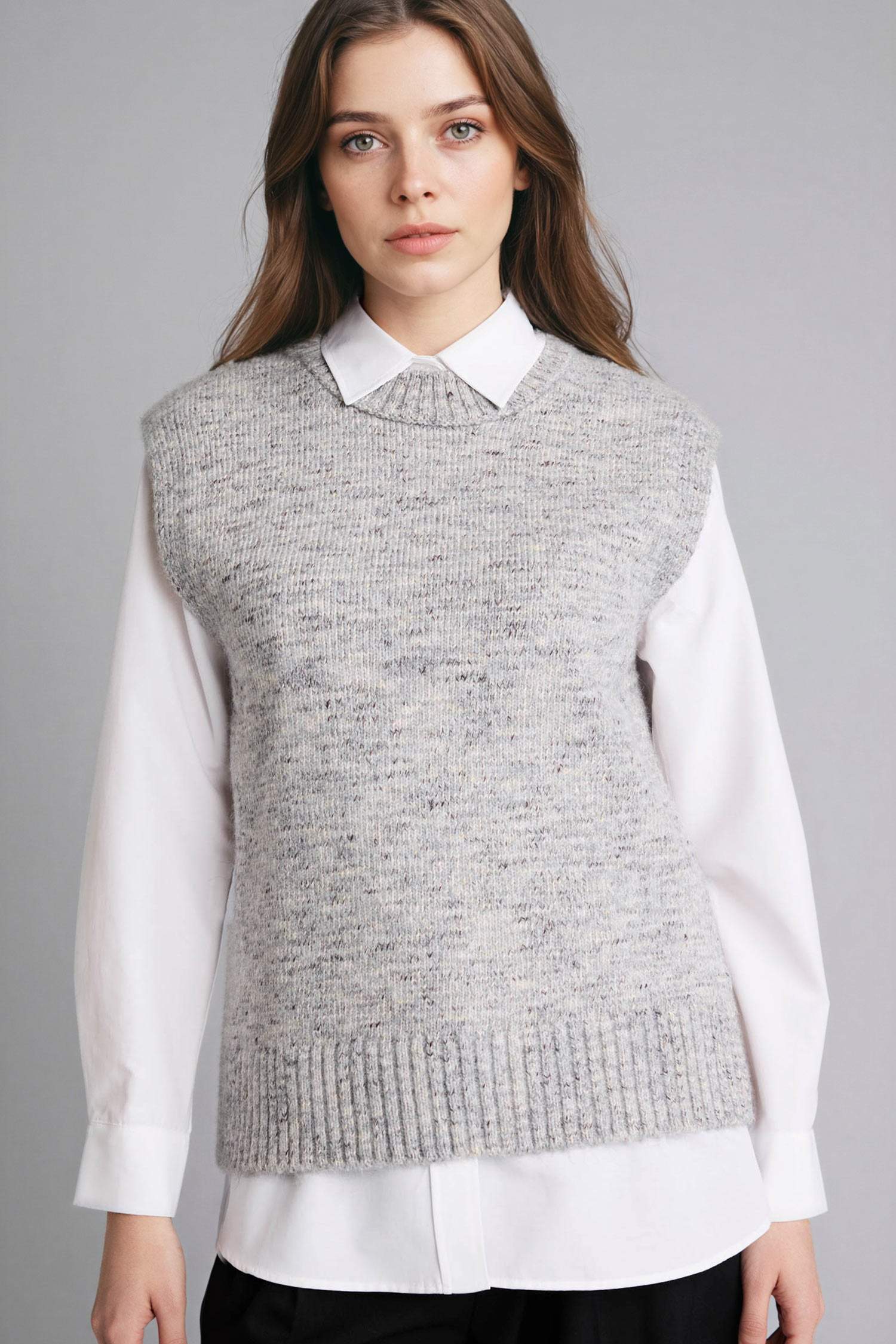 Regular Fit Crew Neck Knitwear Vest