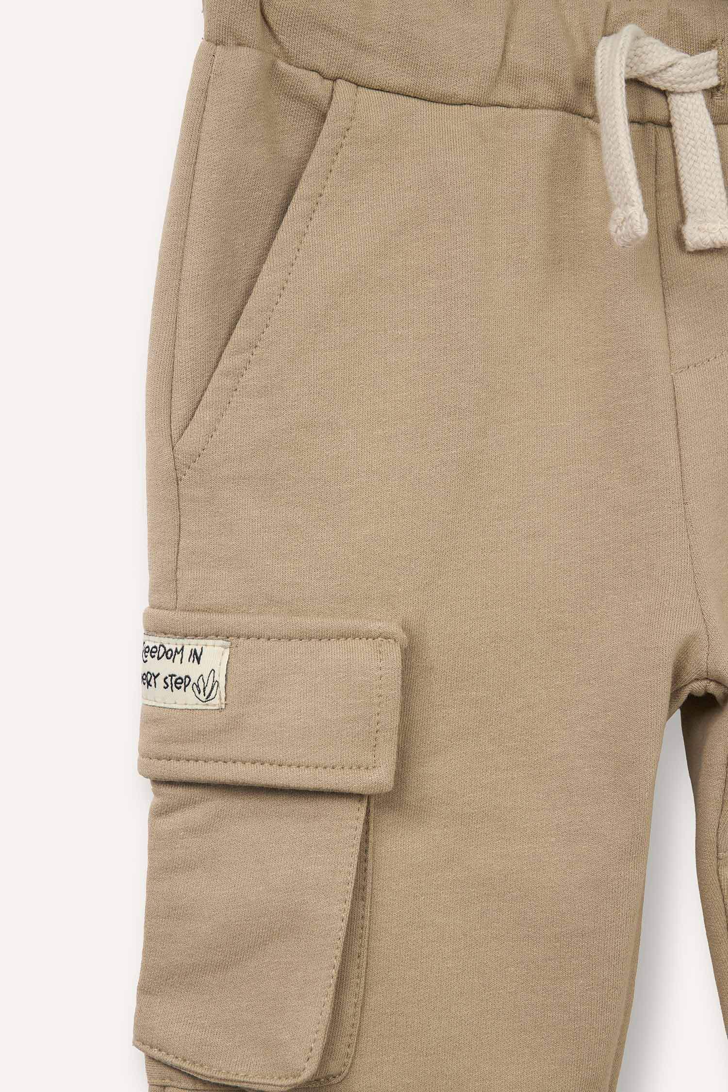 Regular Fıt Sweatshirt Kumaşı Pantolon Erkek Bebek