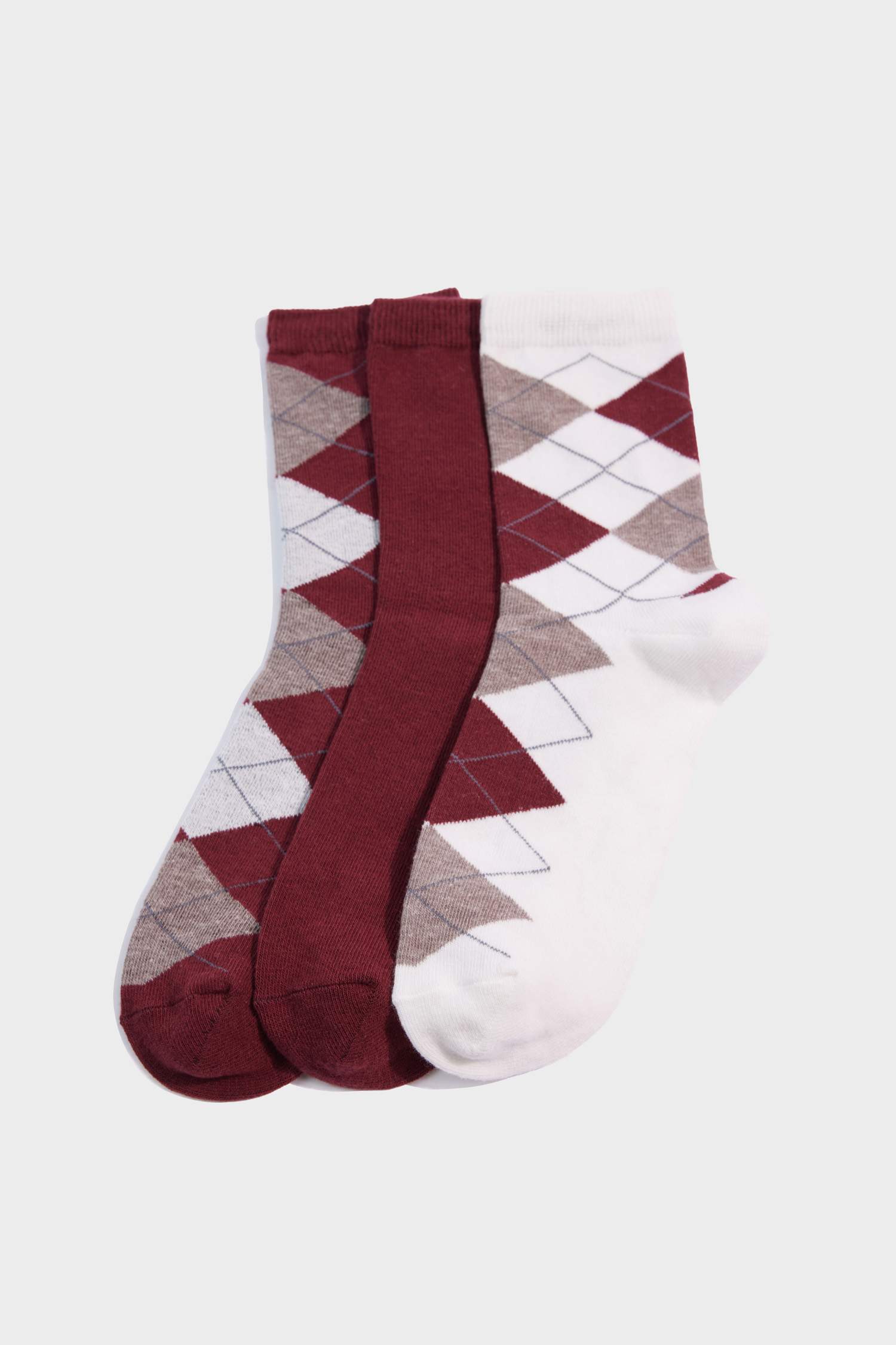 Kadın 3'lü Pamuklu Uzun Çorap