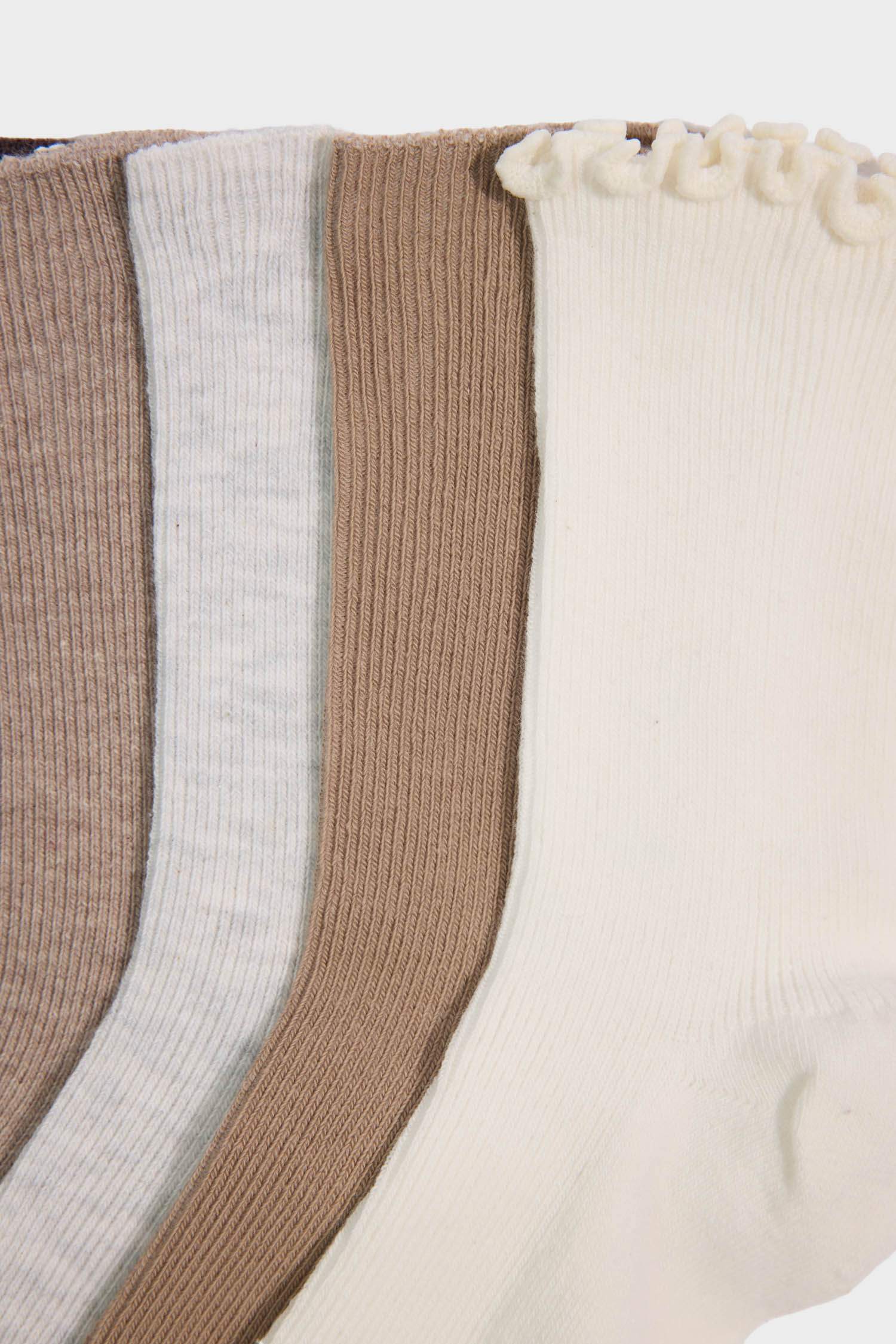 Kadın 5'li Pamuklu Uzun Çorap