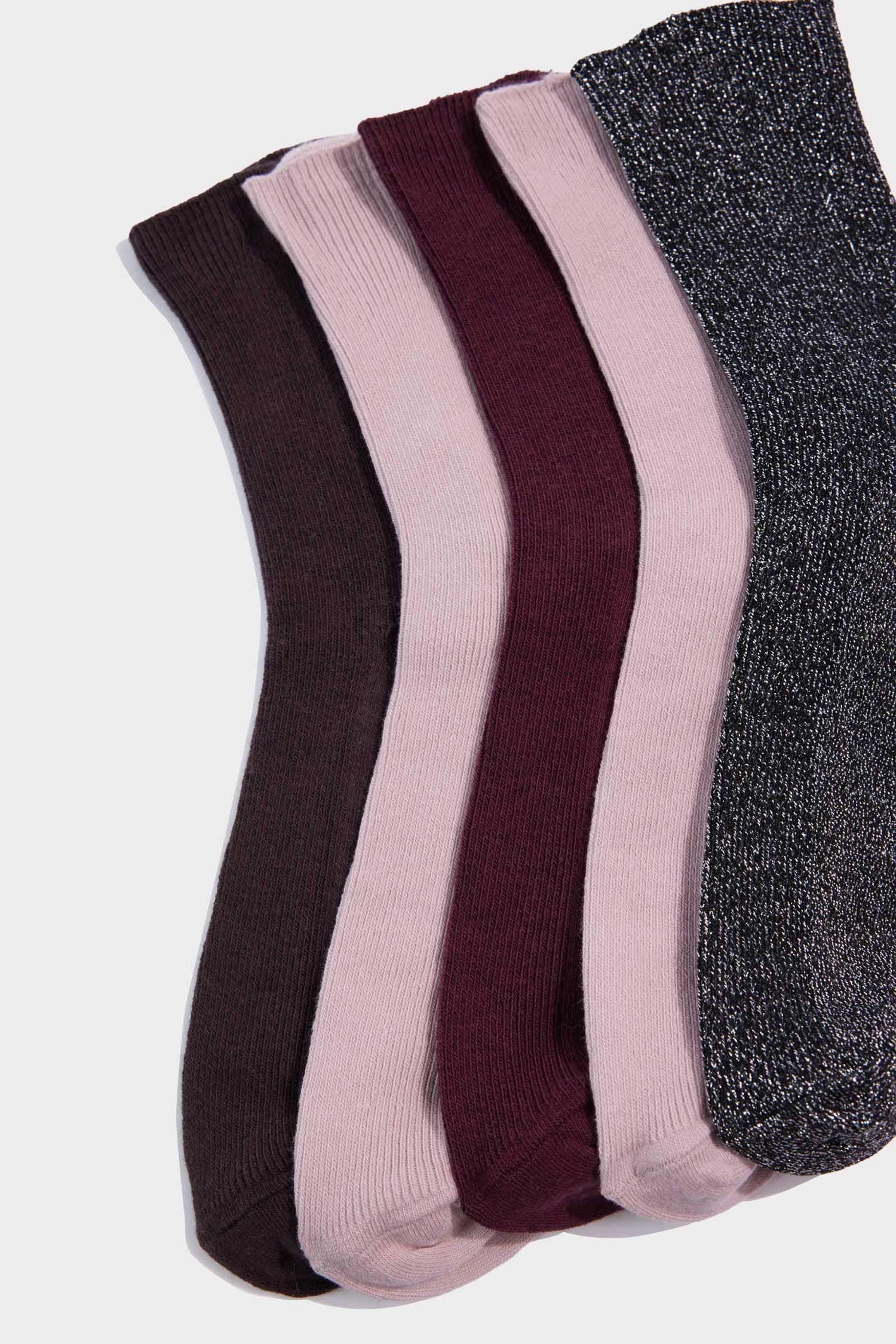 Kadın 5'li Pamuklu Uzun Çorap