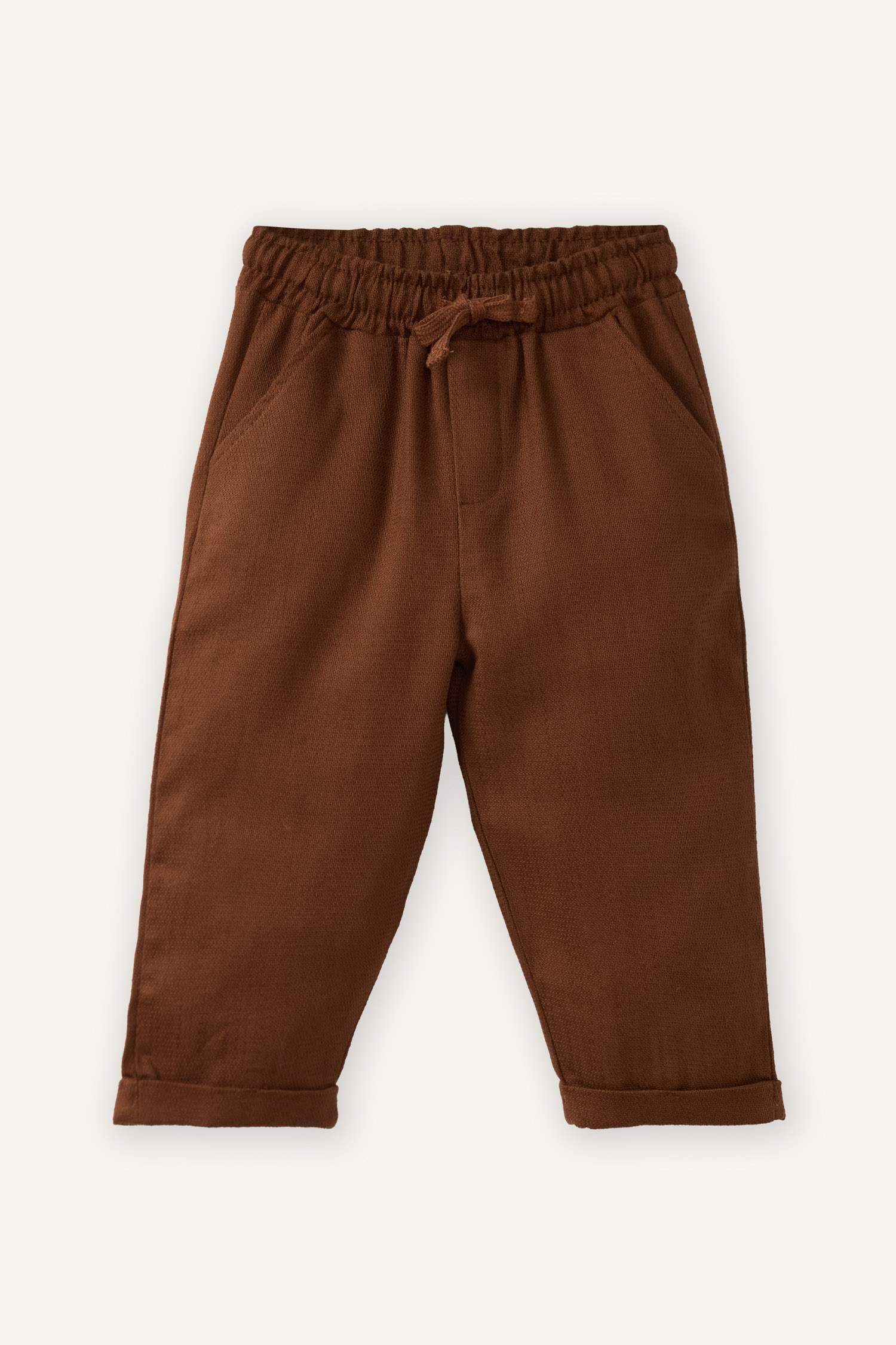 سيت بيبي ولادي بطبعة شعار قماش خفيف - قطعتين