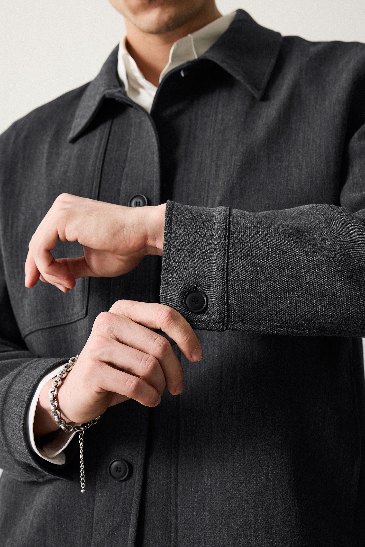 DeFacto Regular Fıt Polo Yaka Astarlı Blazer Ceket görsel 5