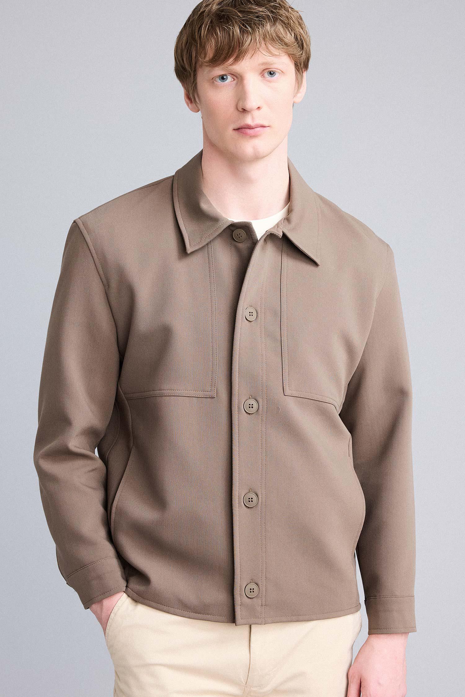 DeFacto Regular Fıt Polo Yaka Astarlı Blazer Ceket görsel 3