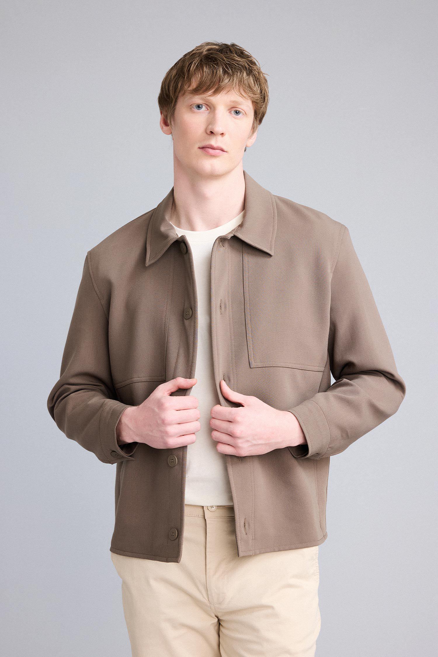 DeFacto Regular Fıt Polo Yaka Astarlı Blazer Ceket görsel 4