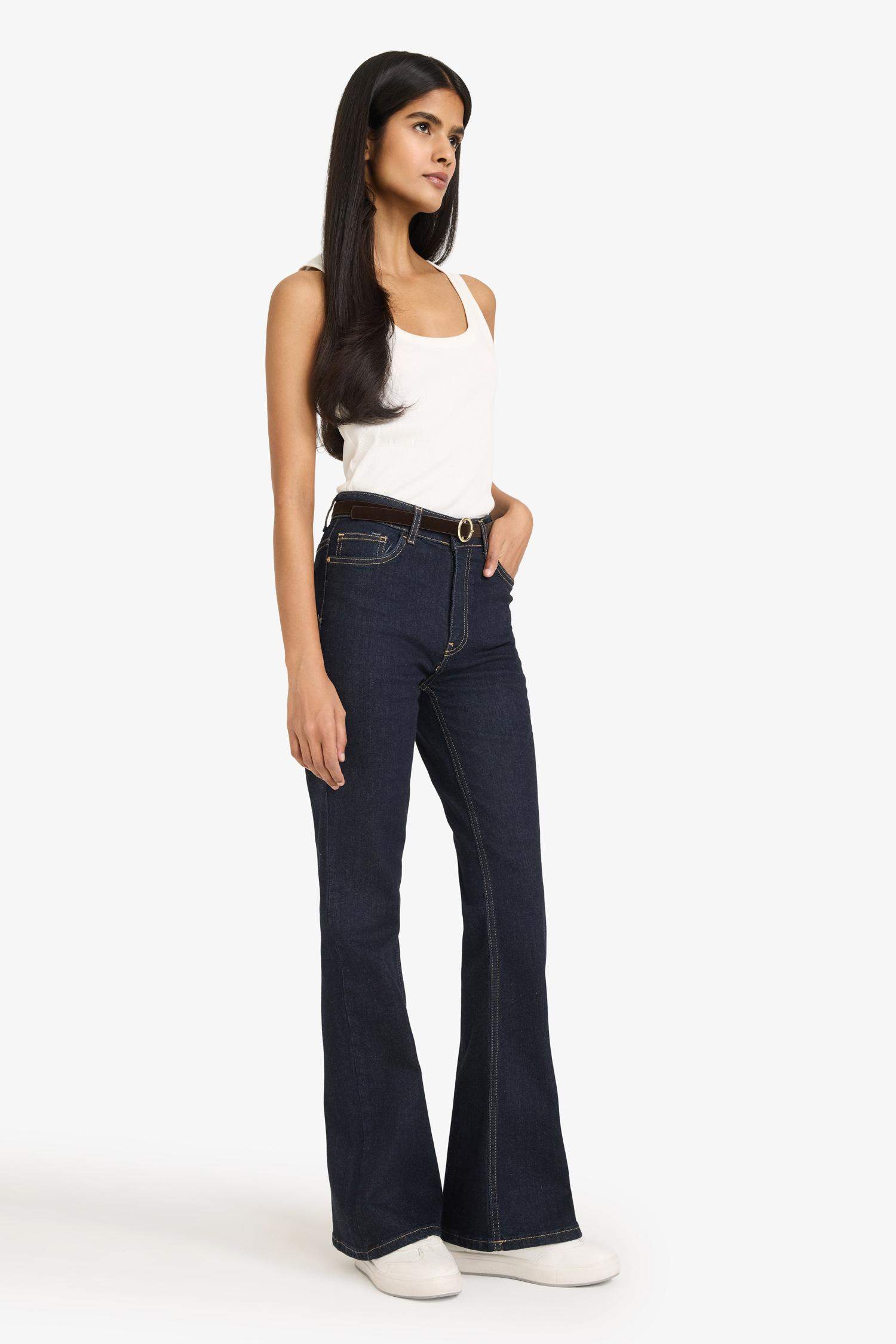 Mia Flare Fit Yüksek Bel Uzun Jean Pantolon