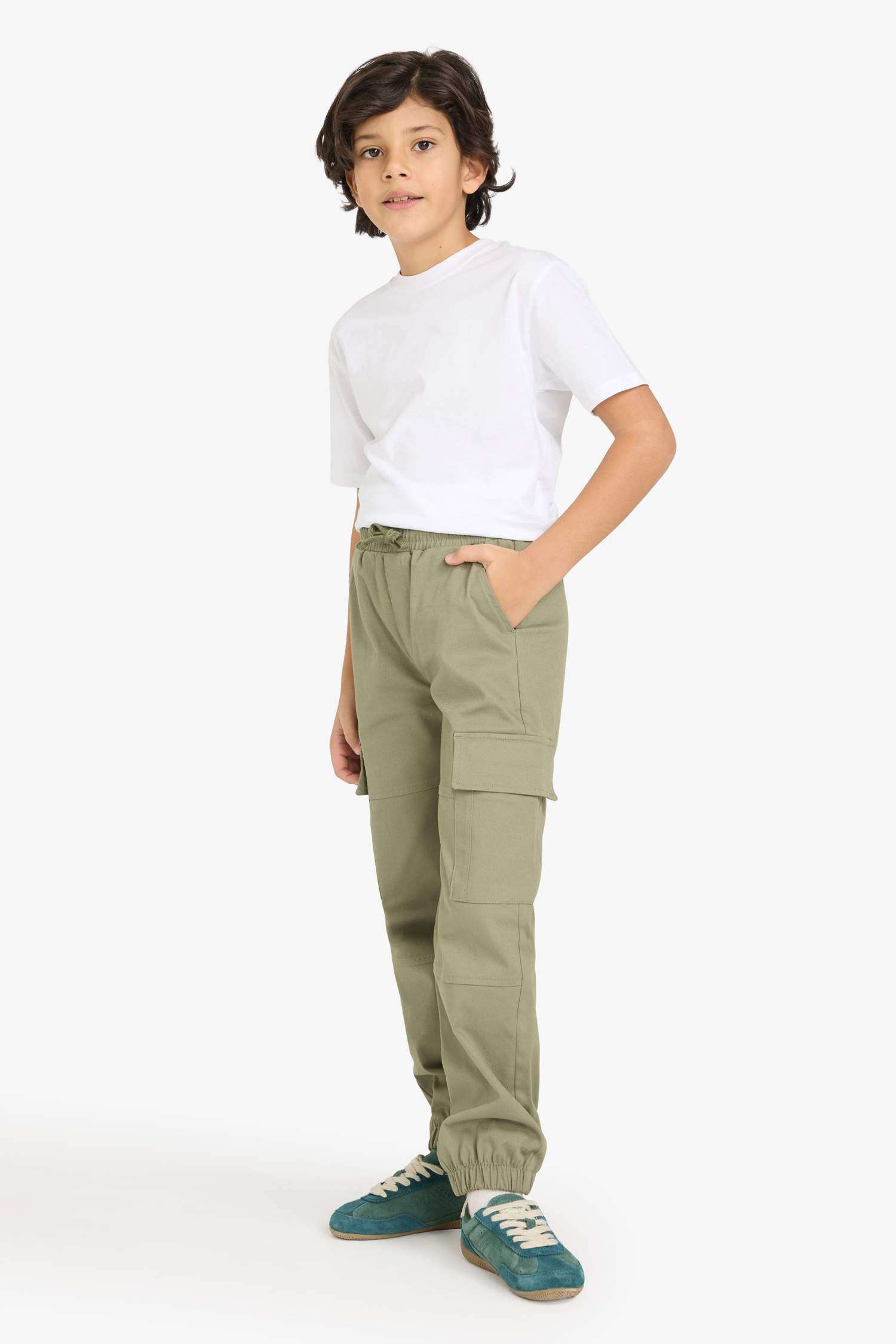 Erkek Çocuk Kargo Jogger Gabardin Pantolon