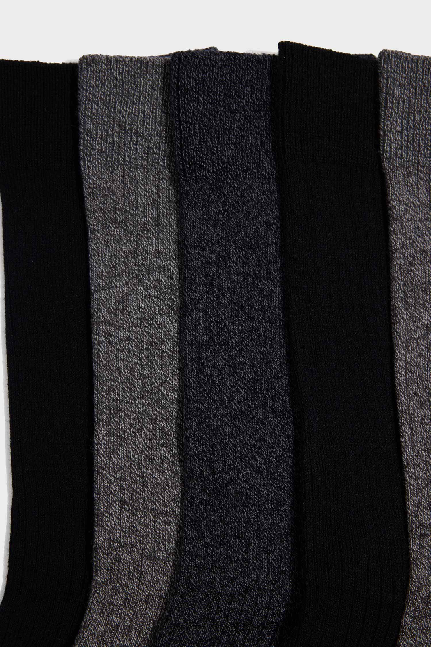 Erkek 5'li Pamuklu Uzun Çorap