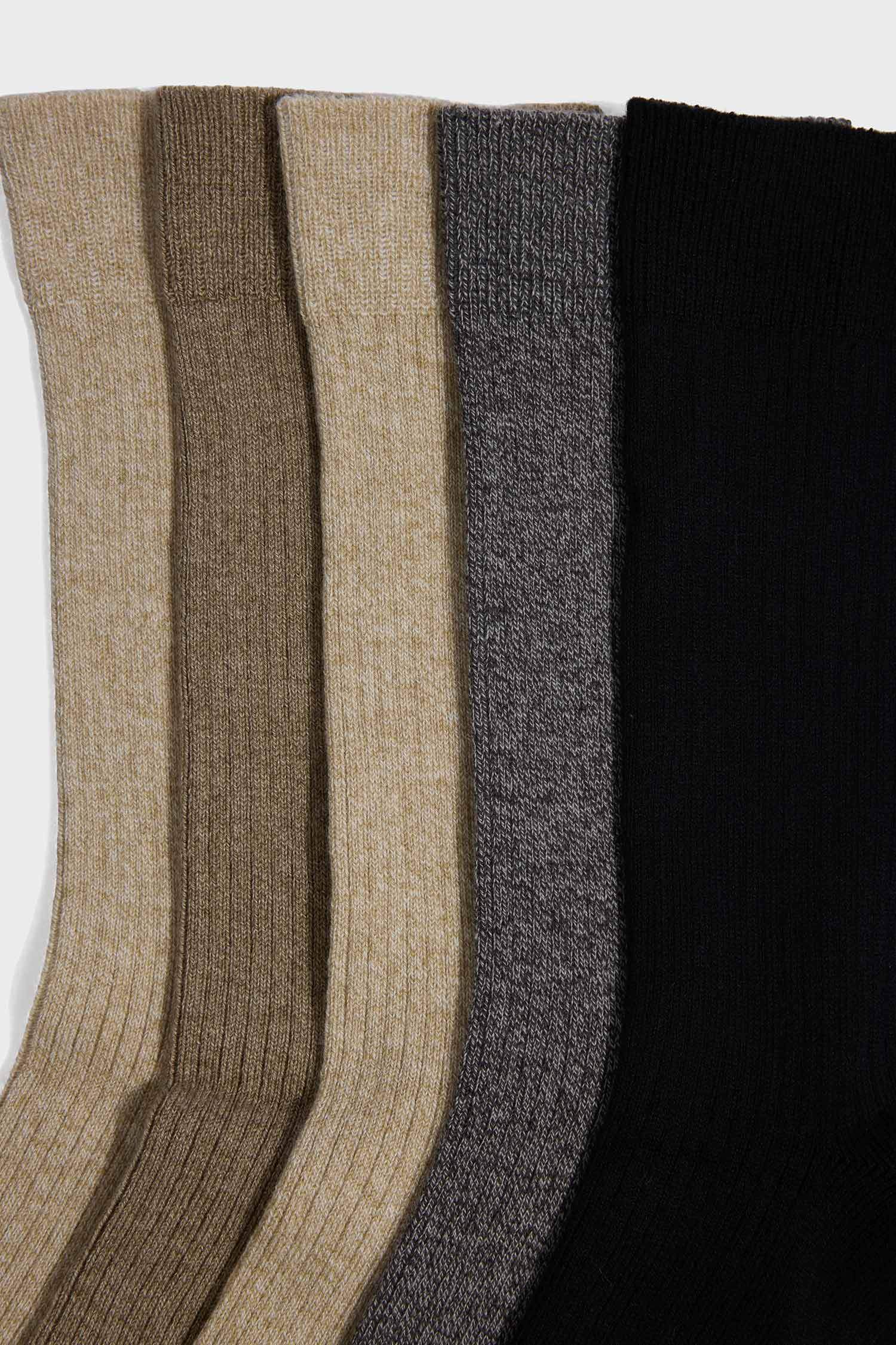 Erkek 5'li Pamuklu Uzun Çorap