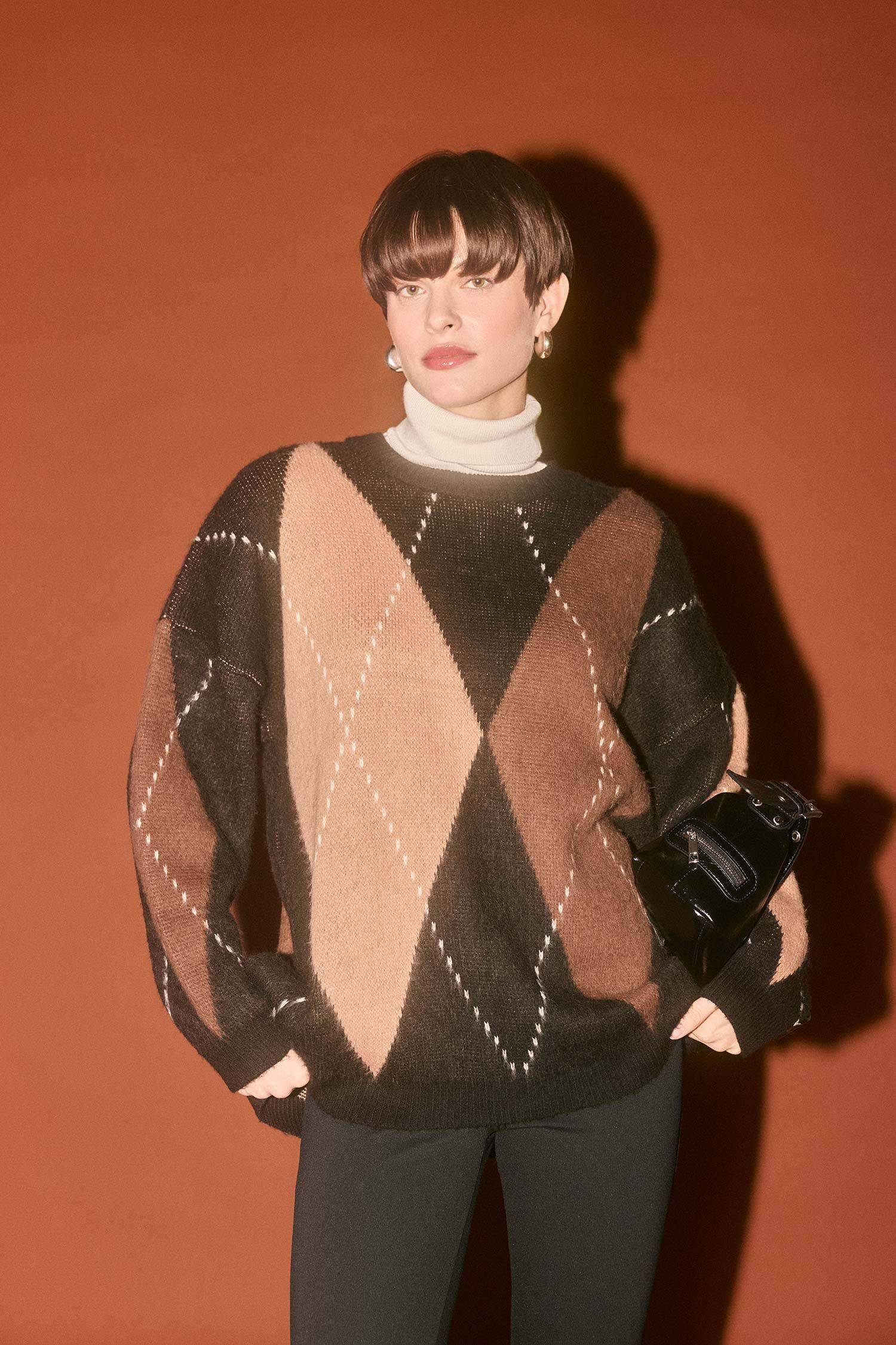 Oversize Fit Crew Neck Pullover