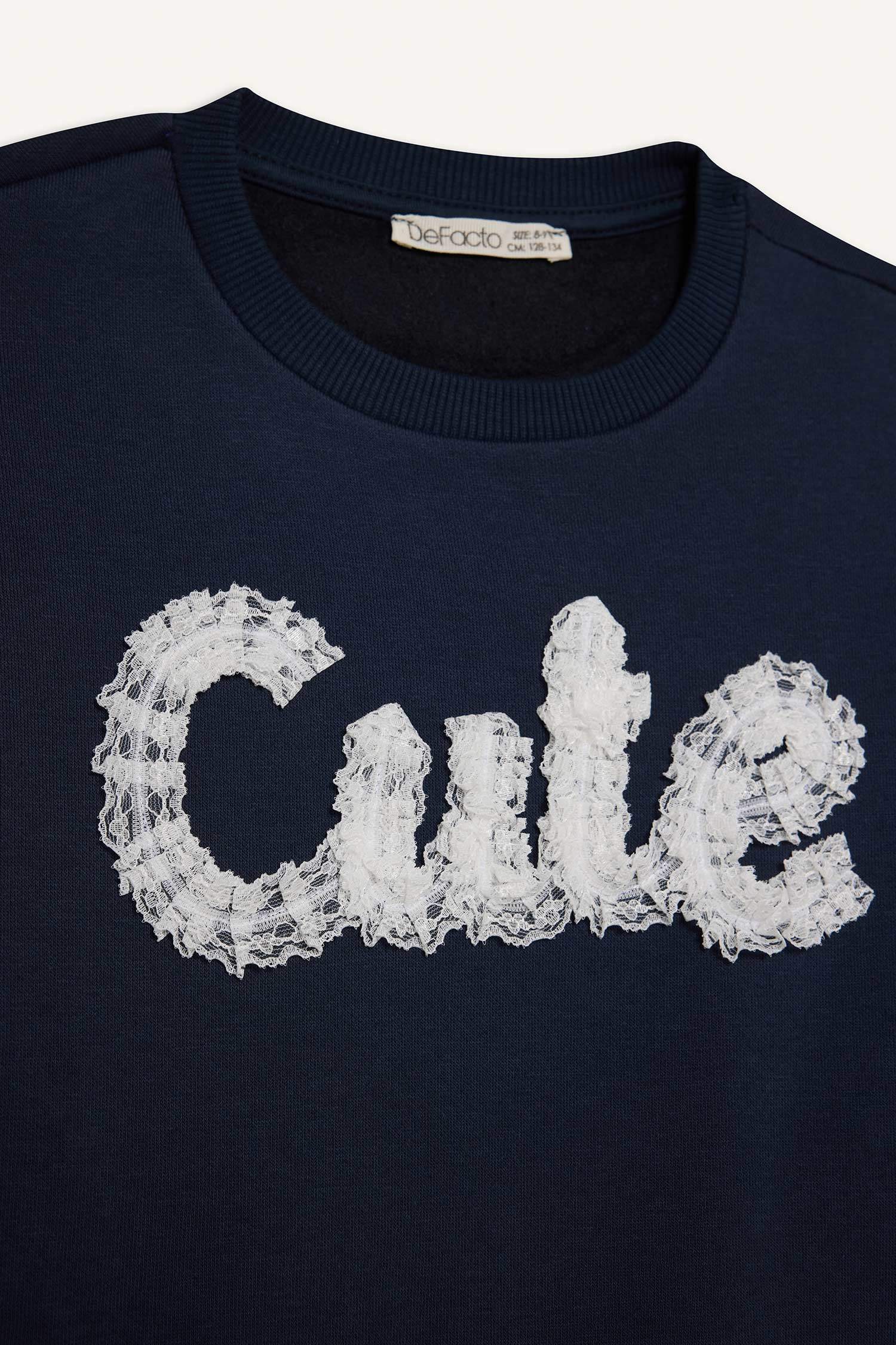 Kız Çocuk 2'li Takım Baskılı Sweatshirt Eşofman Altı