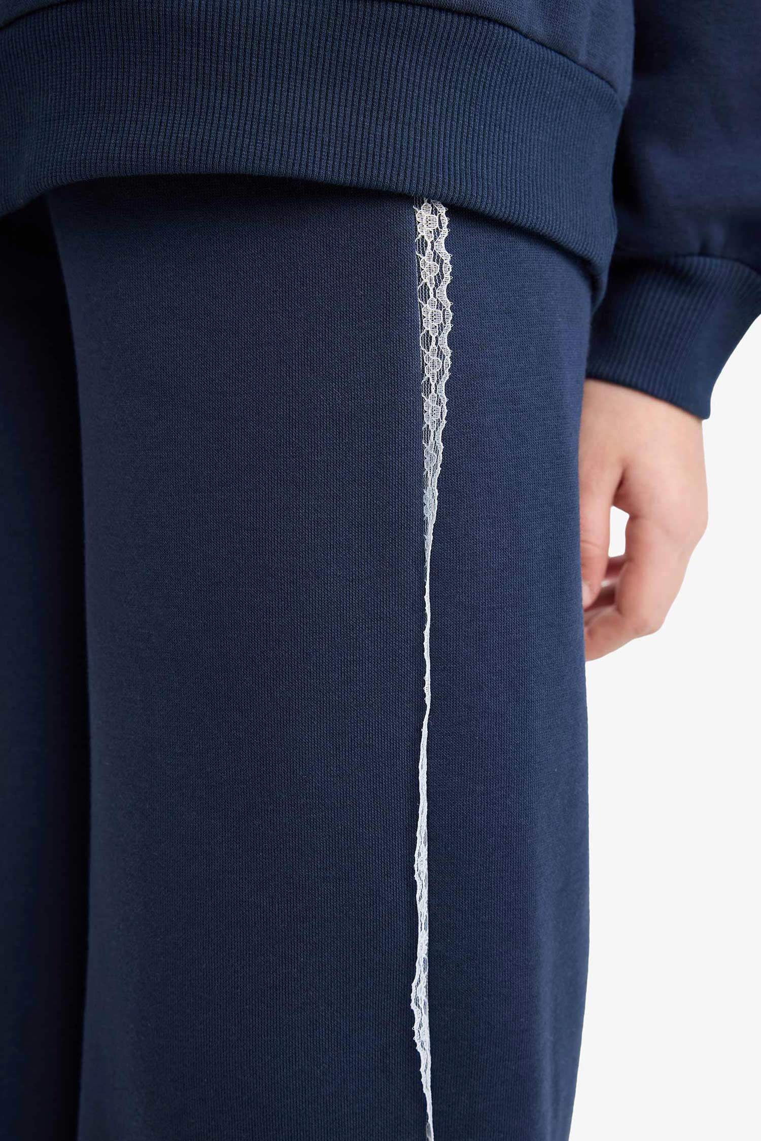 2'li Takım Baskılı Sweatshirt Eşofman Altı Kız Çocuk