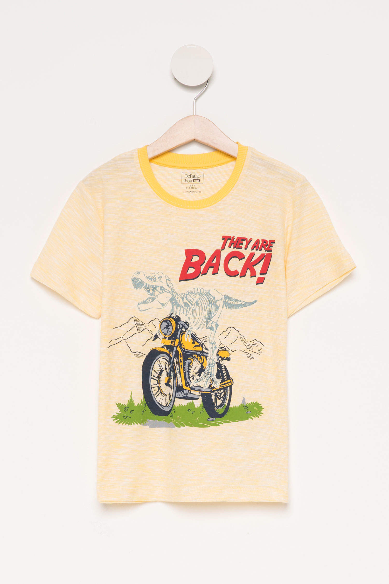 Defacto Renk Değiştiren Motorsiklet Baskılı Erkek Çocuk T-shirt. 1