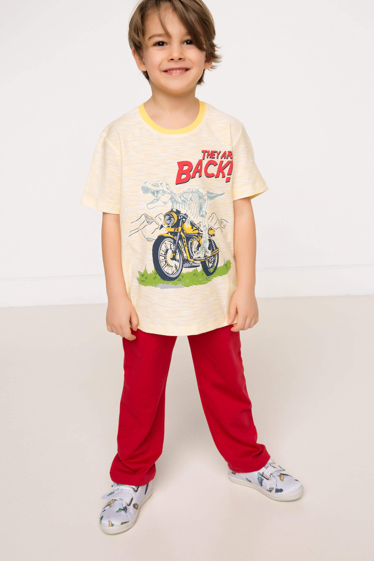 Defacto Renk Değiştiren Motorsiklet Baskılı Erkek Çocuk T-shirt. 4