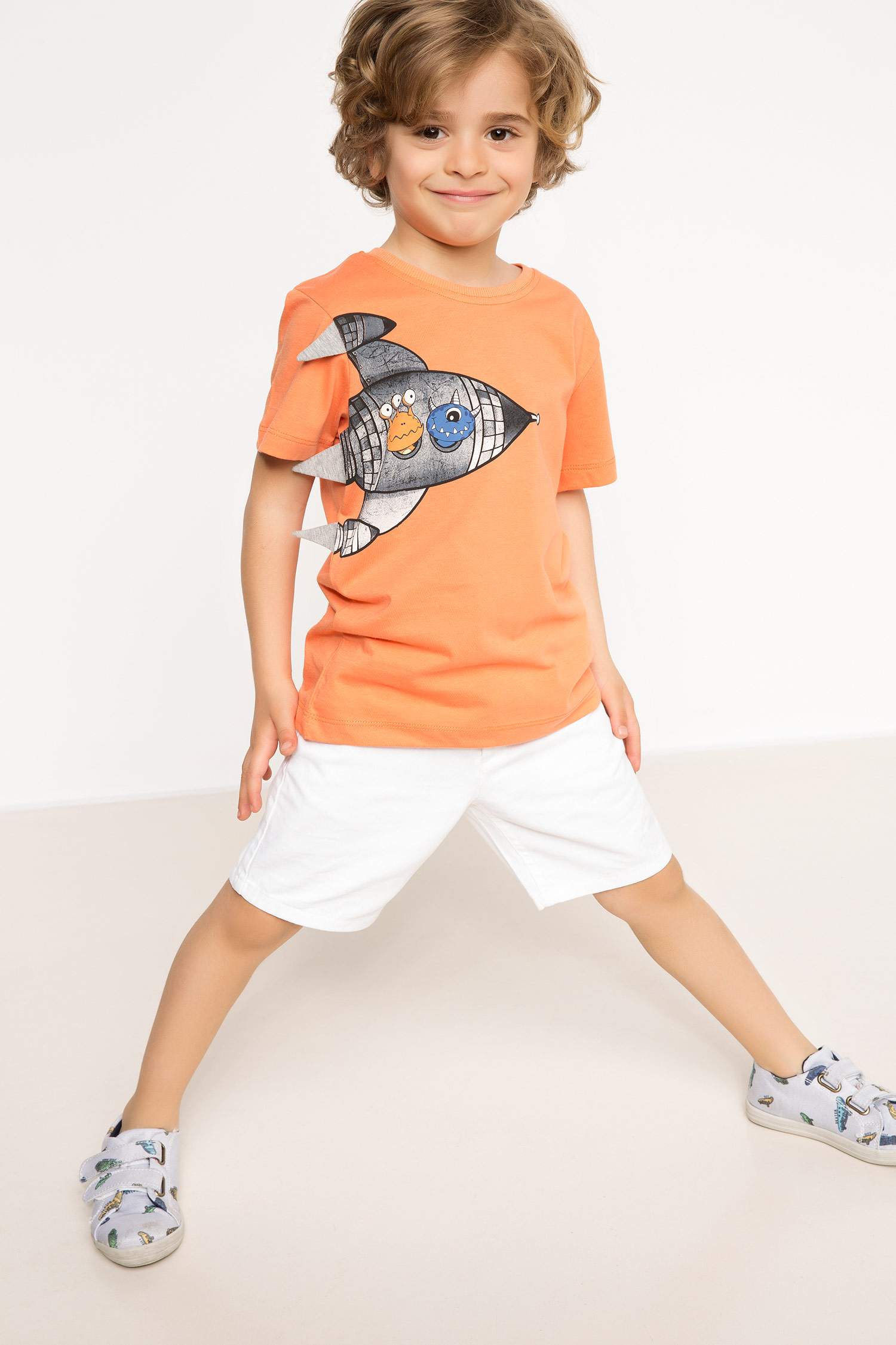 Defacto Baskılı Erkek Çocuk T-shirt. 2