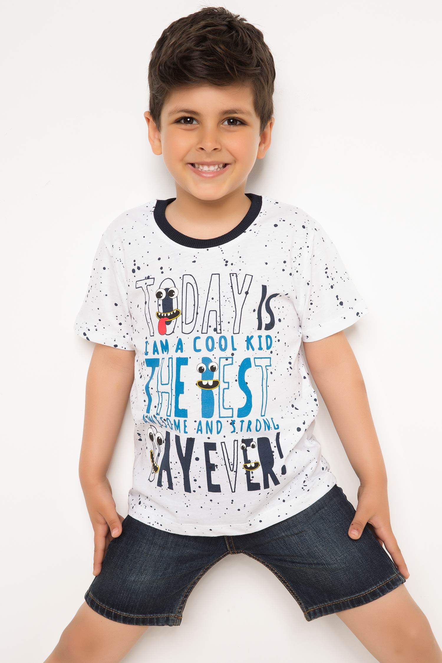 Defacto Baskılı Erkek Çocuk T-shirt. 1