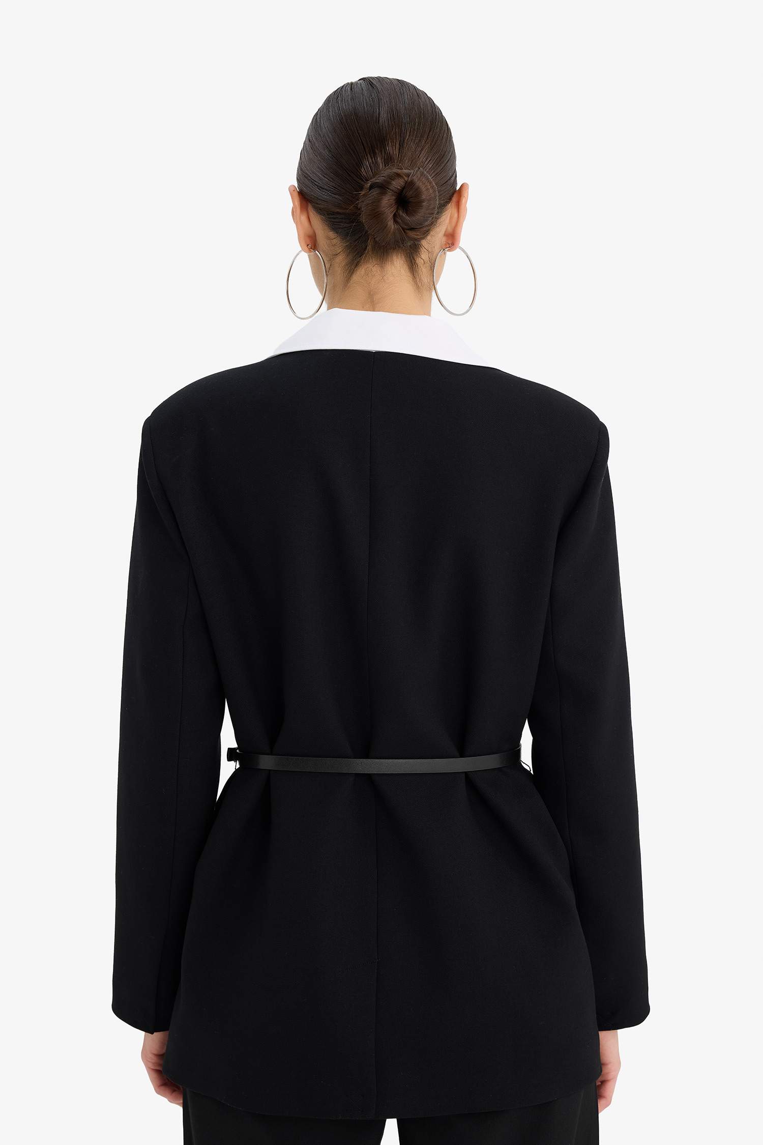 Oversize Geniş Kalıp V Yaka Blazer Ceket